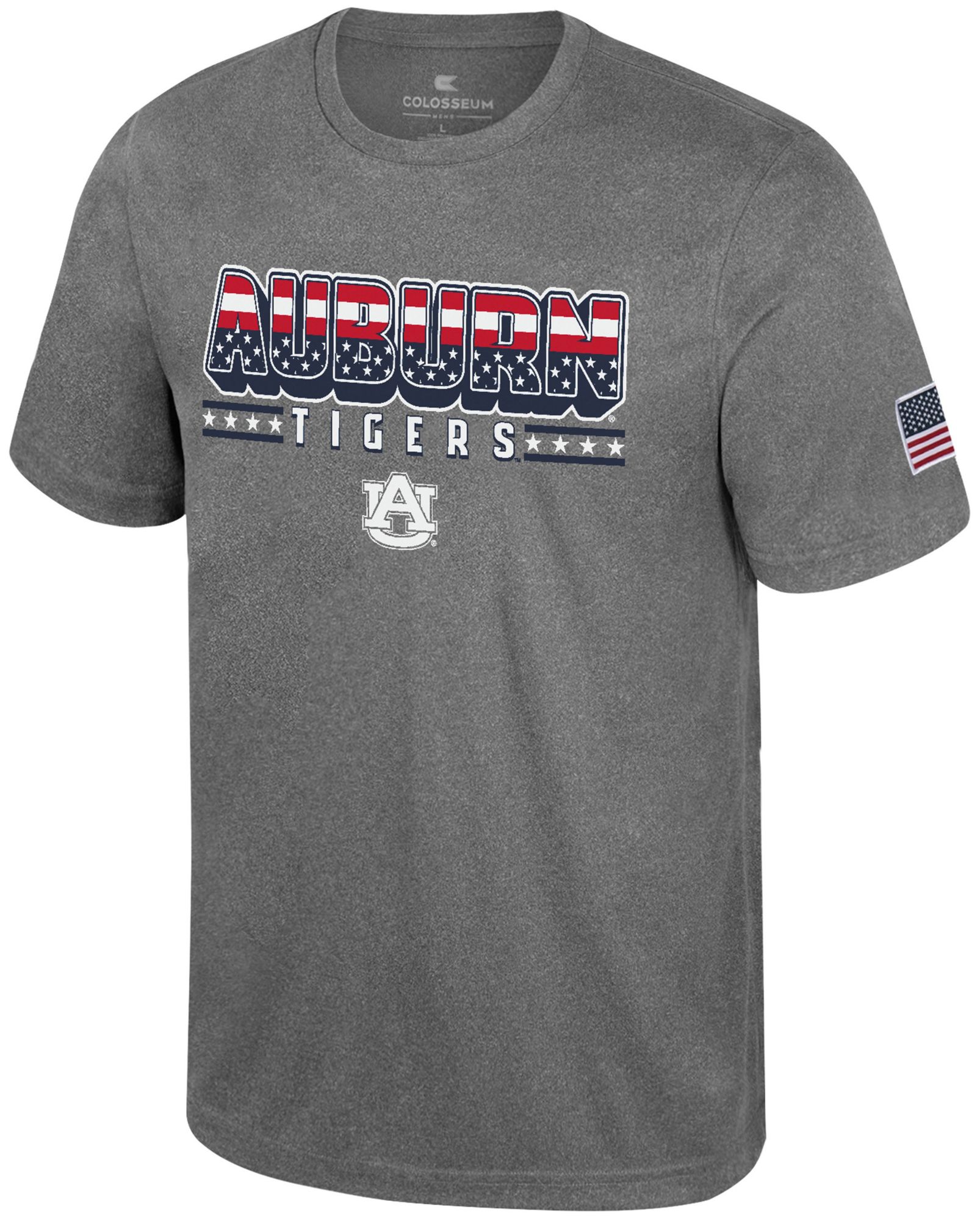 Colosseum Men's Auburn Tigers Heather Charcoal Blade T-Shirt