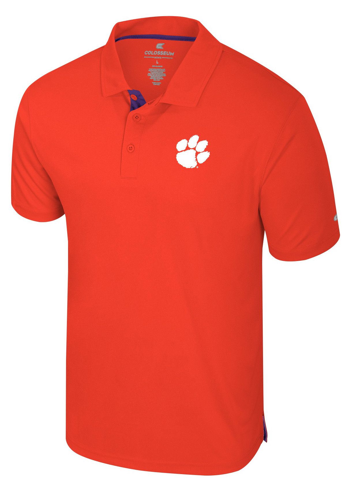Colosseum Men's Clemson Tigers Orange Polo