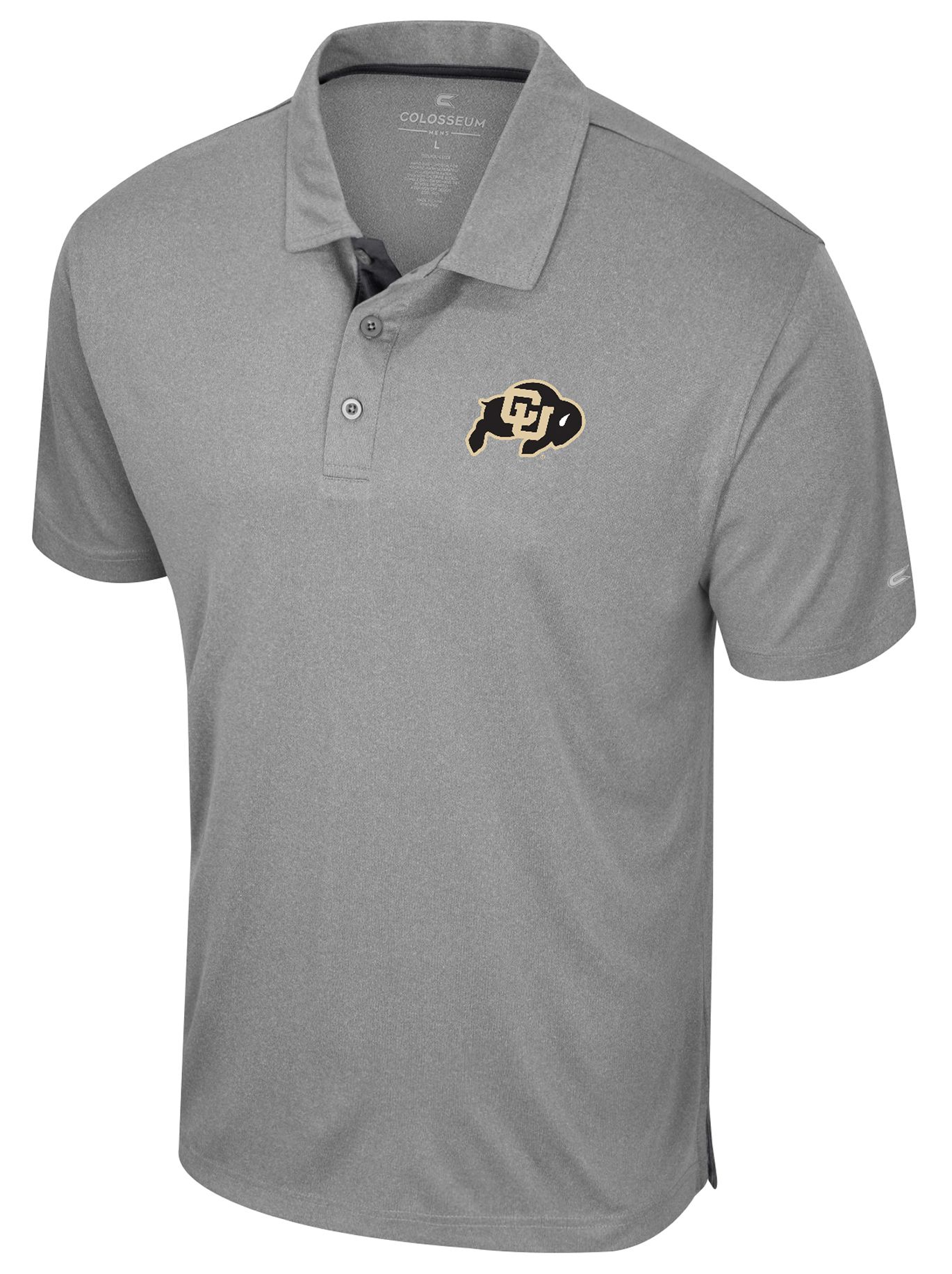 Colosseum Men's Colorado Buffaloes Heather Grey Polo