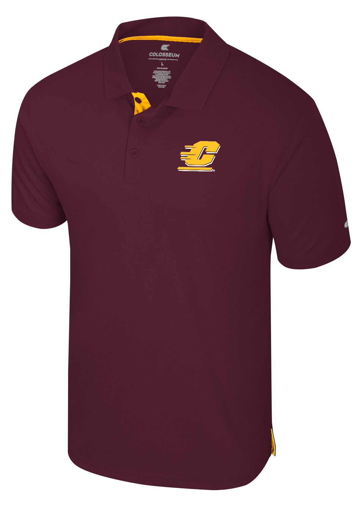 Colosseum Men's Central Michigan Chippewas Maroon Polo