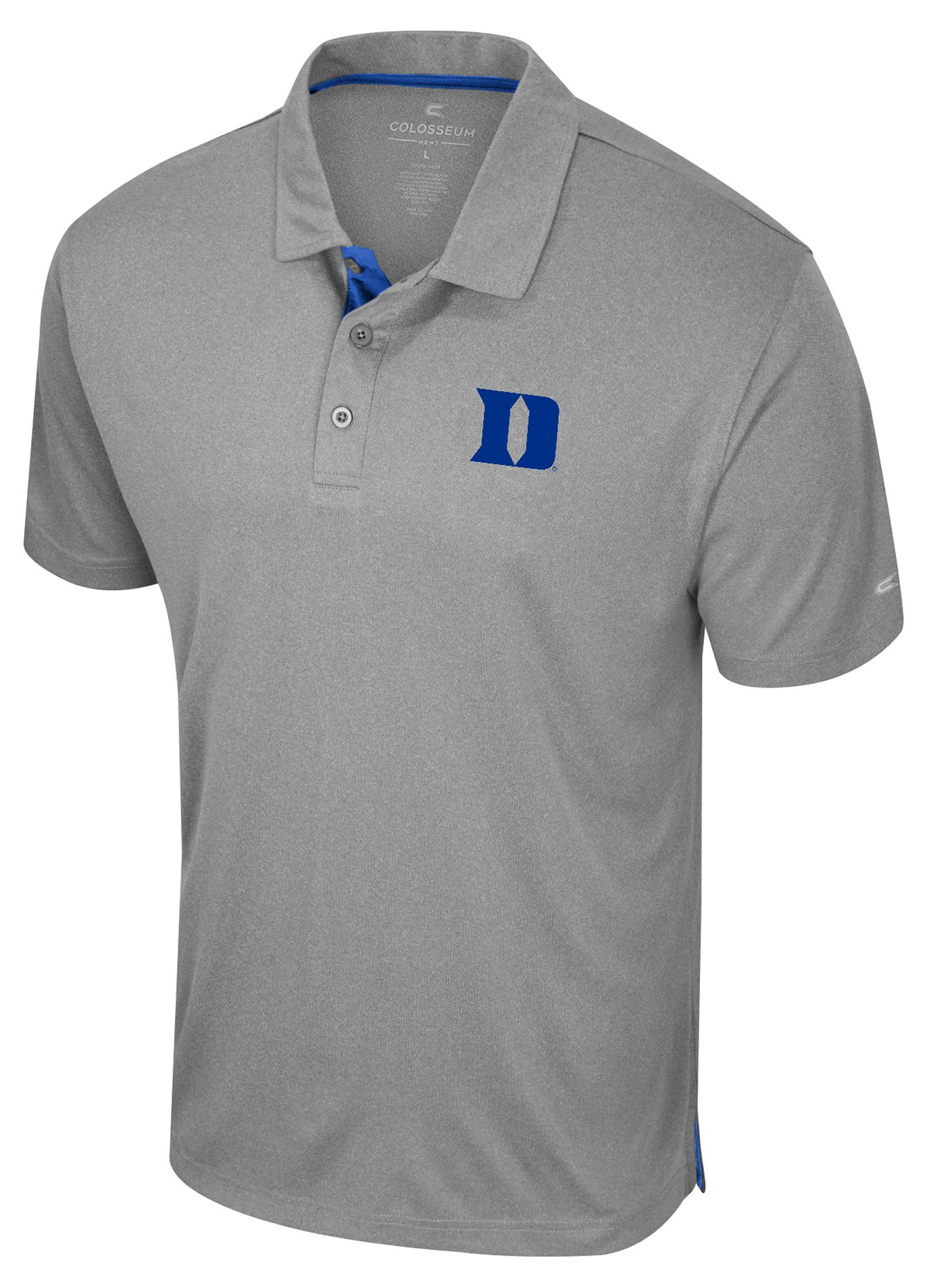 Colosseum Men's Duke Blue Devils Heather Grey Polo