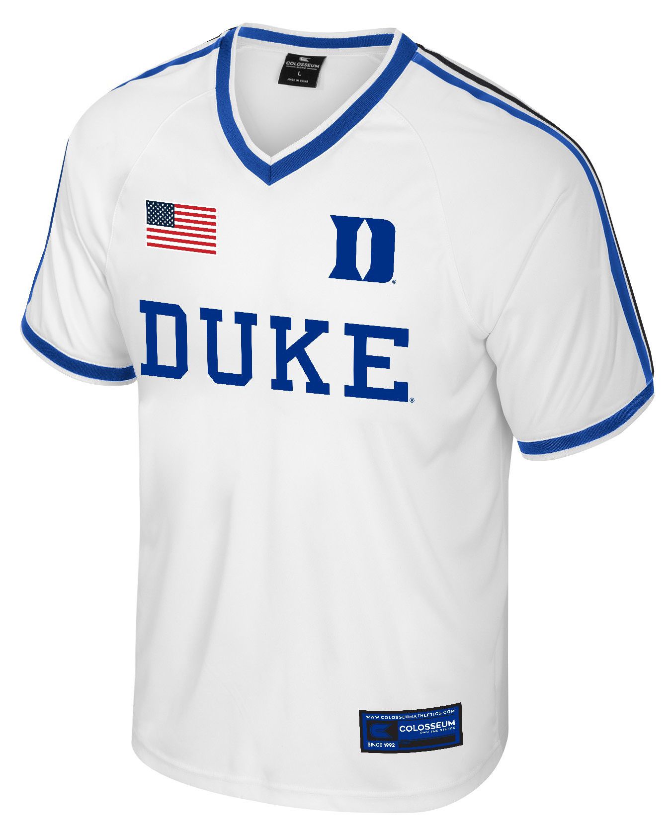 Colosseum Men's Duke Blue Devils White Soccer Jersey