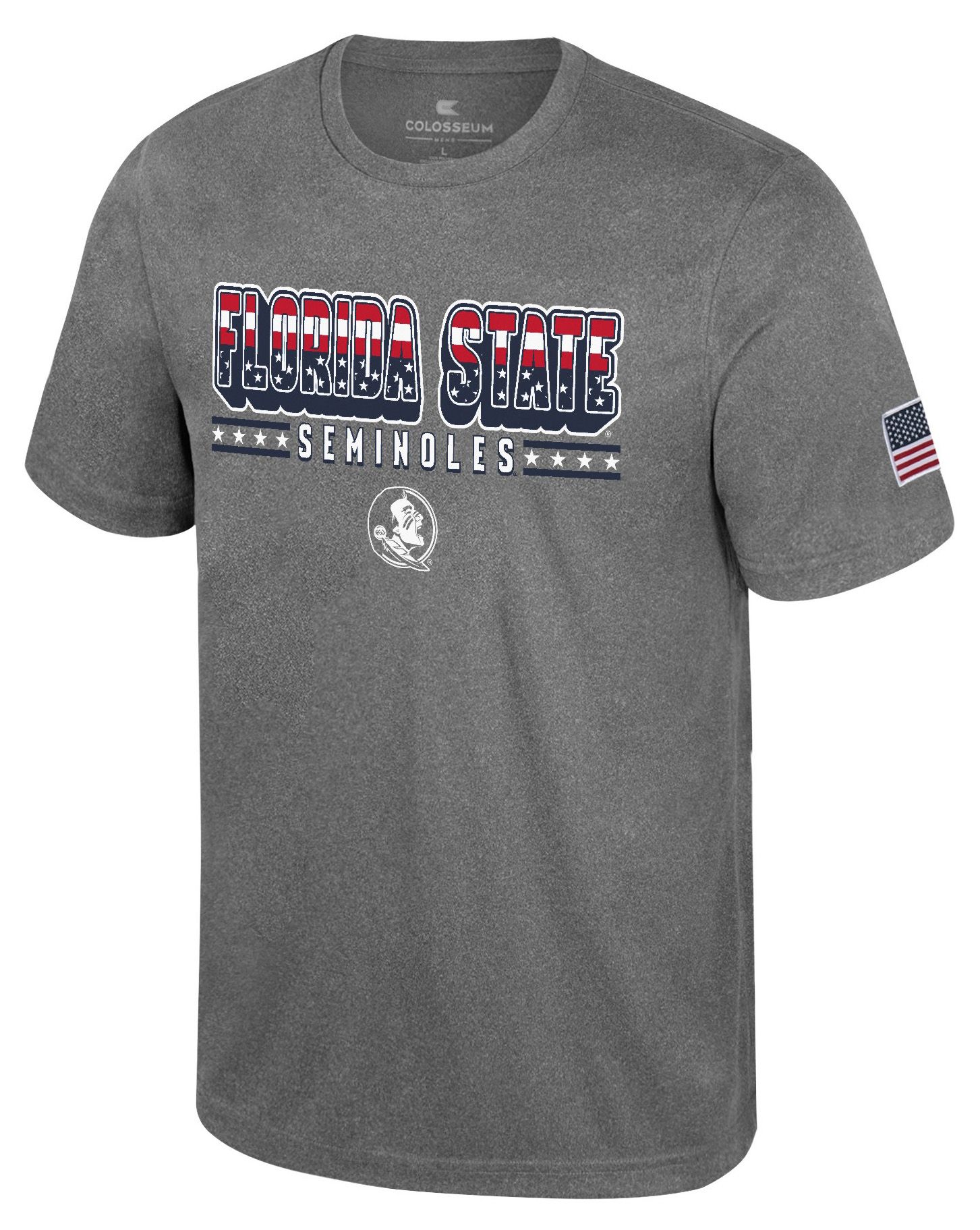 Colosseum Men's Florida State Seminoles Heather Charcoal Blade T-Shirt