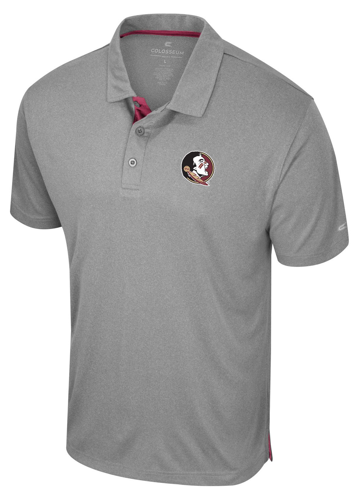 Colosseum Men's Florida State Seminoles Heather Grey Polo