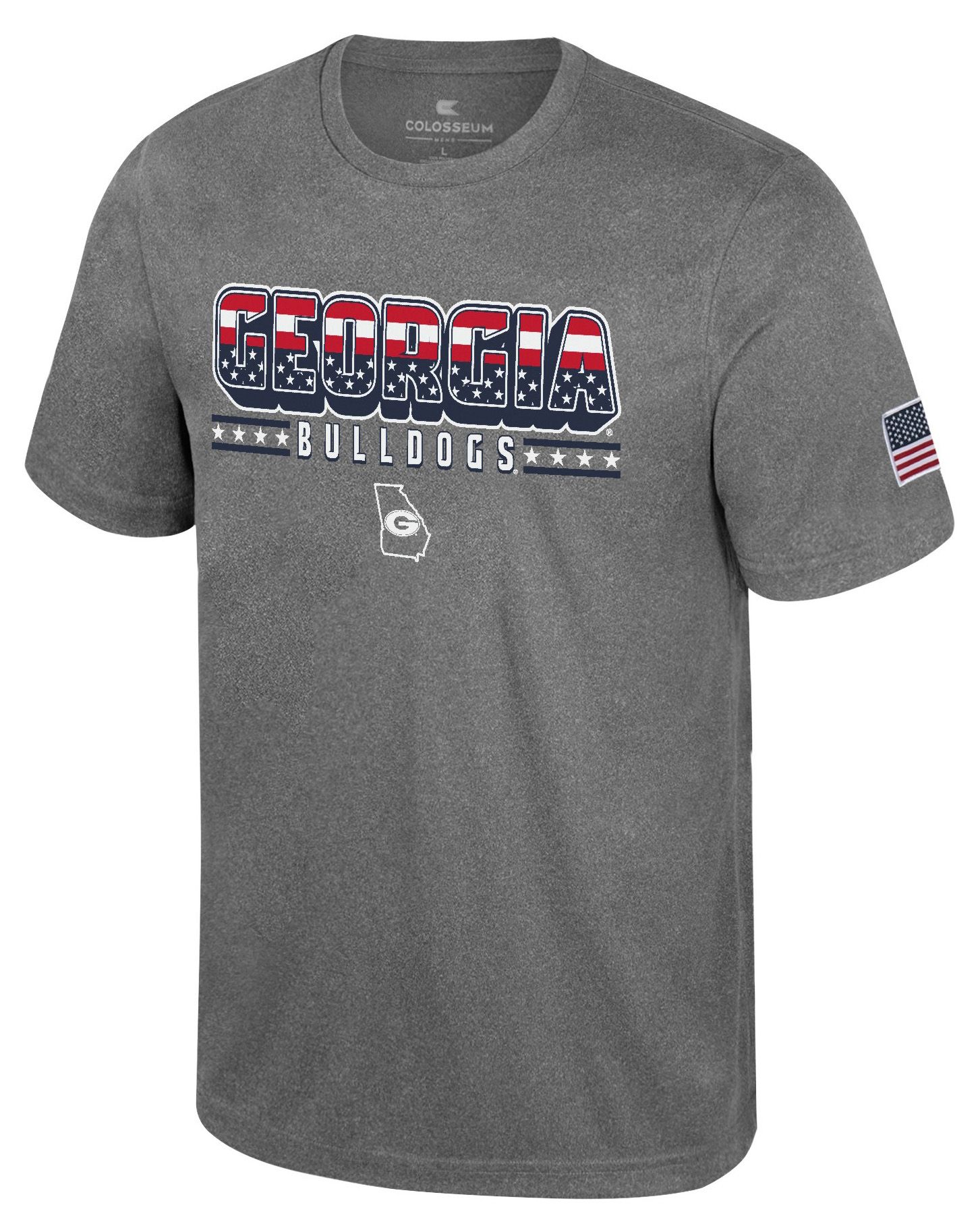 Colosseum Men's Georgia Bulldogs Heather Charcoal Blade T-Shirt