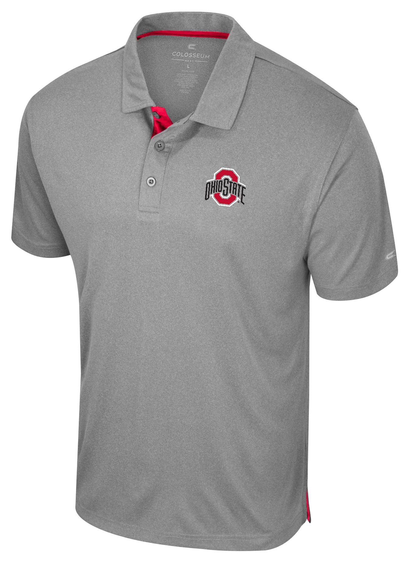 Colosseum Men's Ohio State Buckeyes Heather Grey Polo