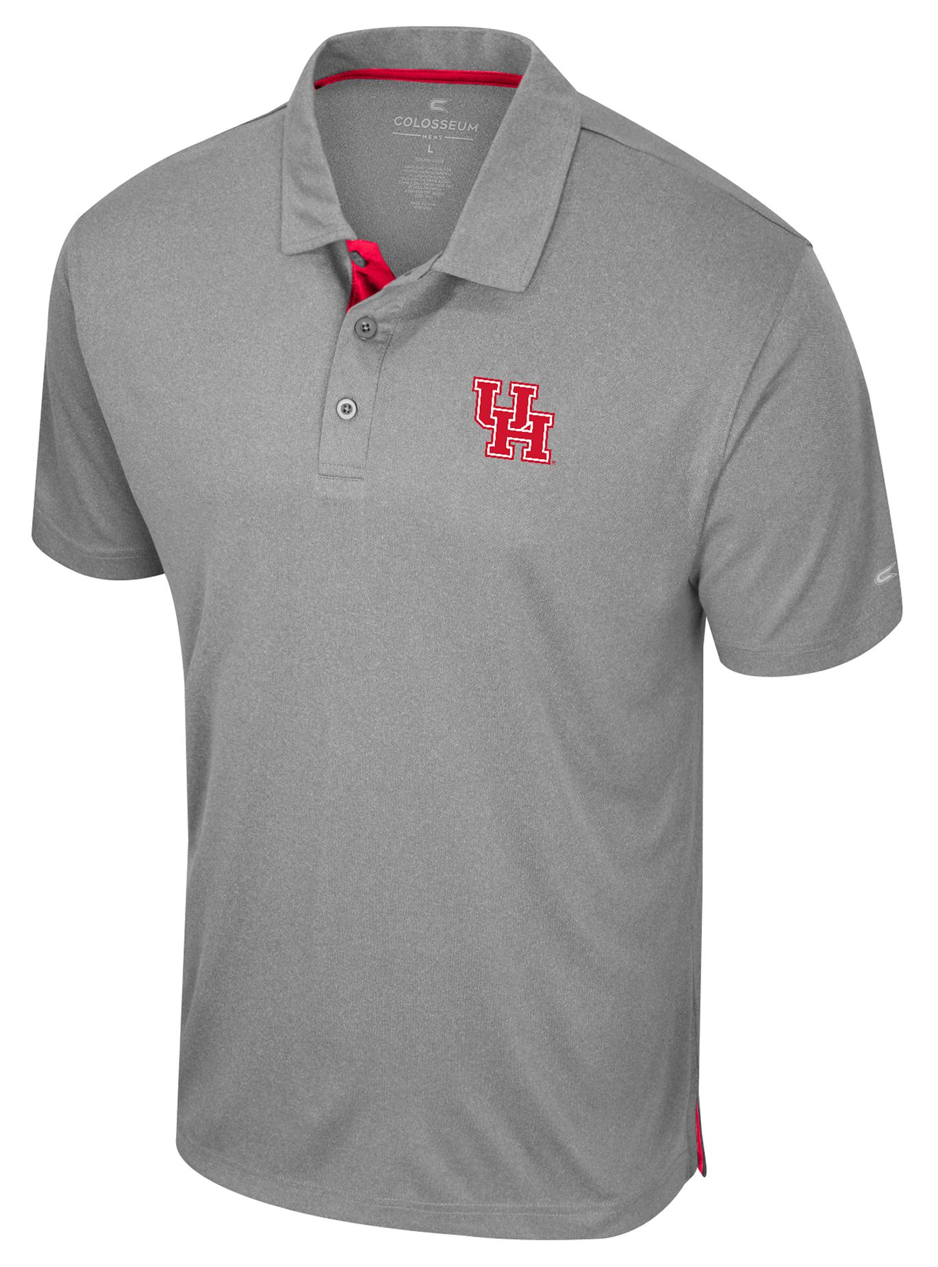 Colosseum Men's Houston Cougars Heather Grey Polo