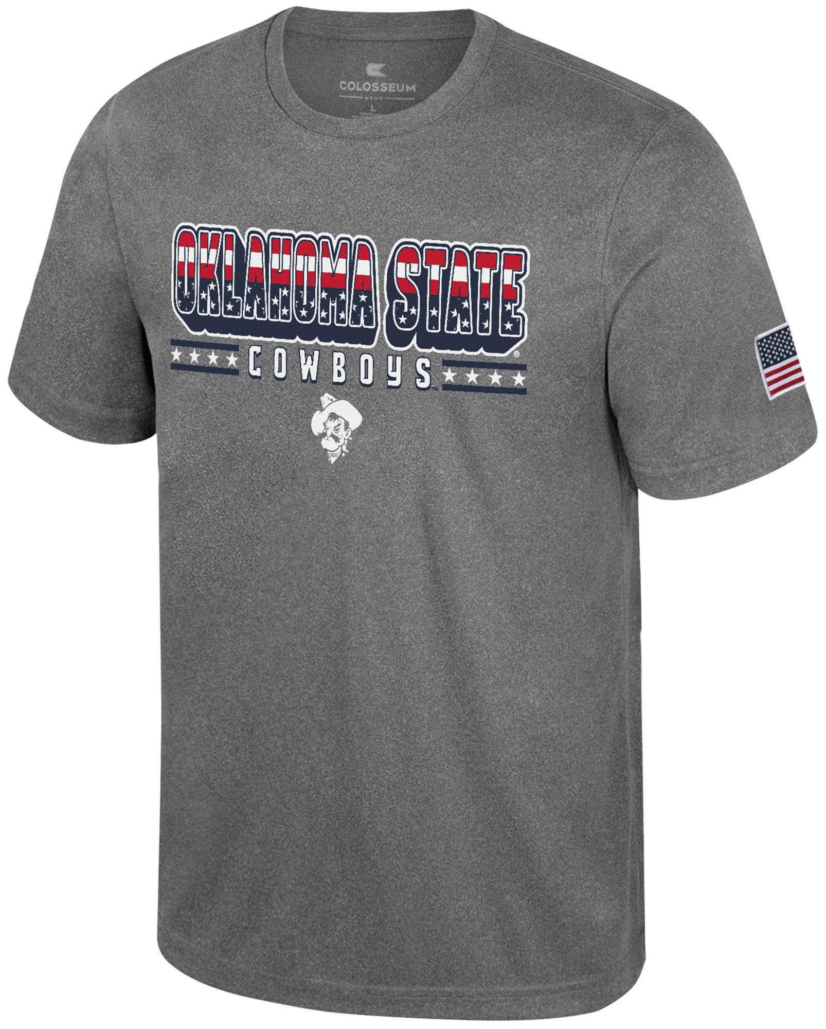 Colosseum Men's Oklahoma State Cowboys Heather Charcoal Blade T-Shirt