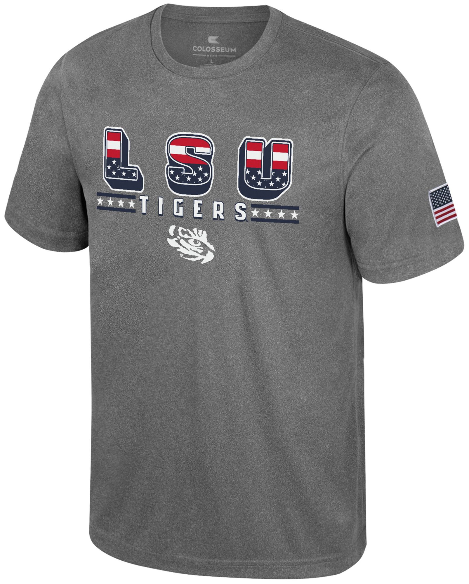 Colosseum Men's LSU Tigers Heather Charcoal Blade T-Shirt