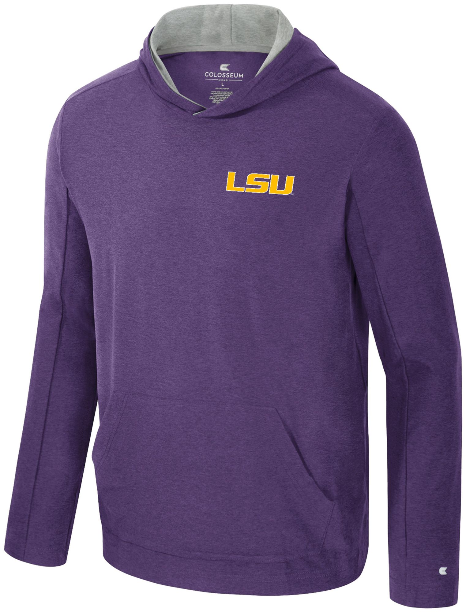 Colosseum Men's LSU Tigers Purple Long Sleeve Hoodie T-Shirt