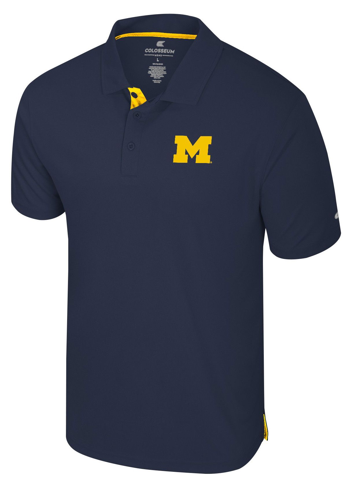 Colosseum Men's Michigan Wolverines Navy Polo