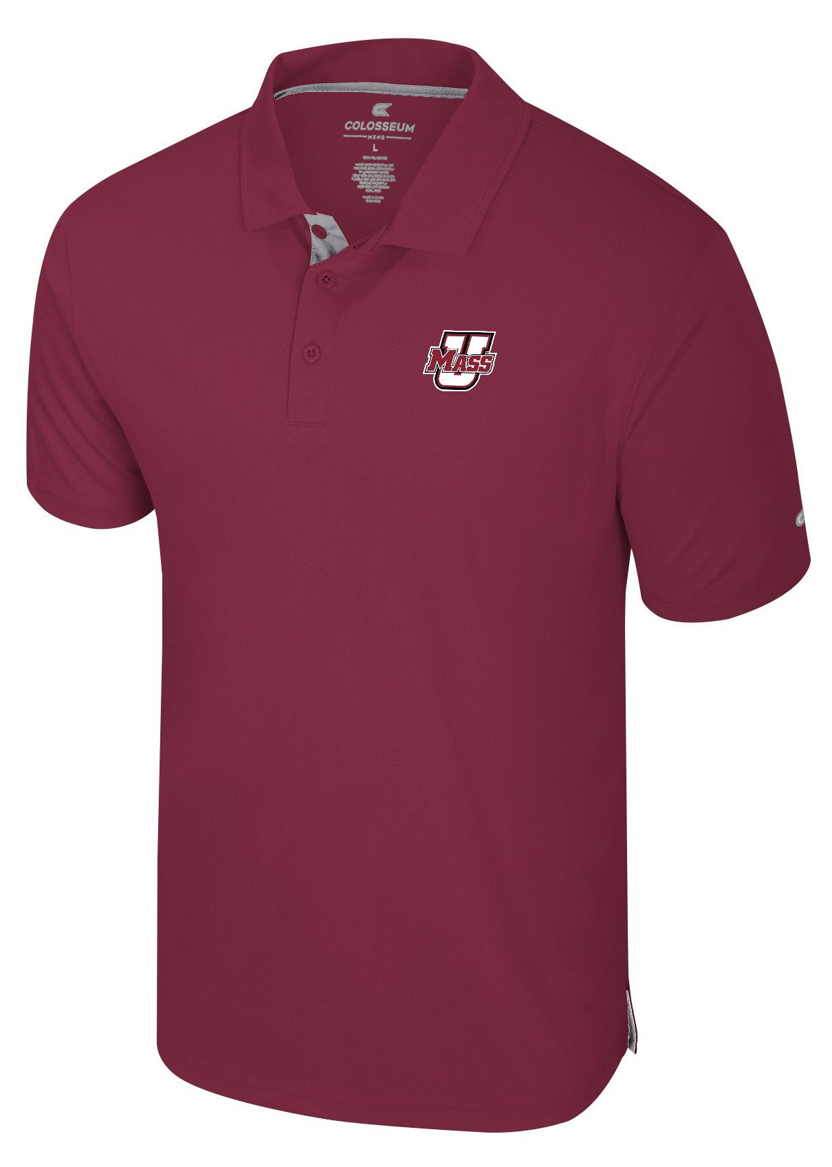 Colosseum Men's UMass Minutemen Garnet Polo