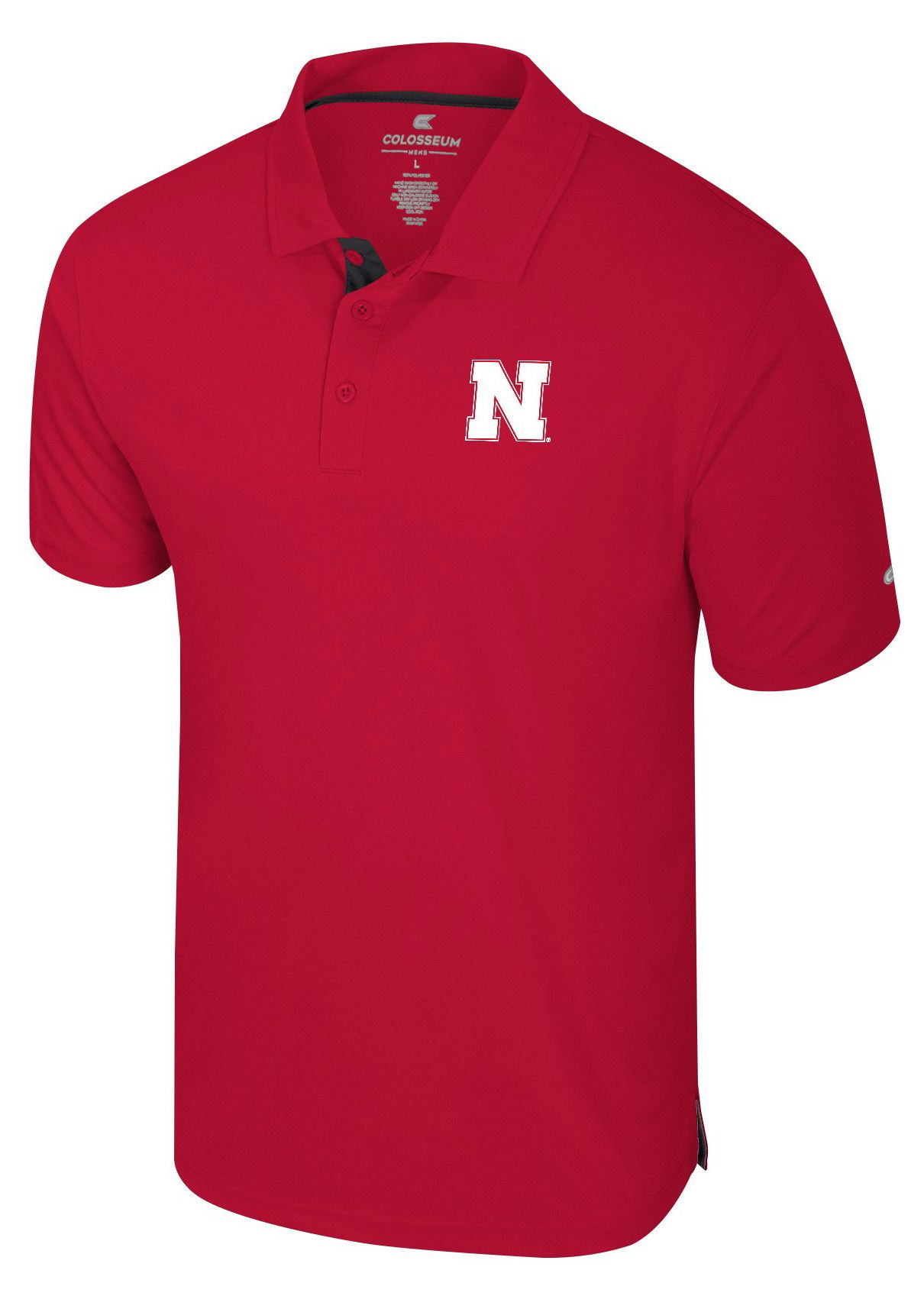 Colosseum Men's Nebraska Cornhuskers Red Polo