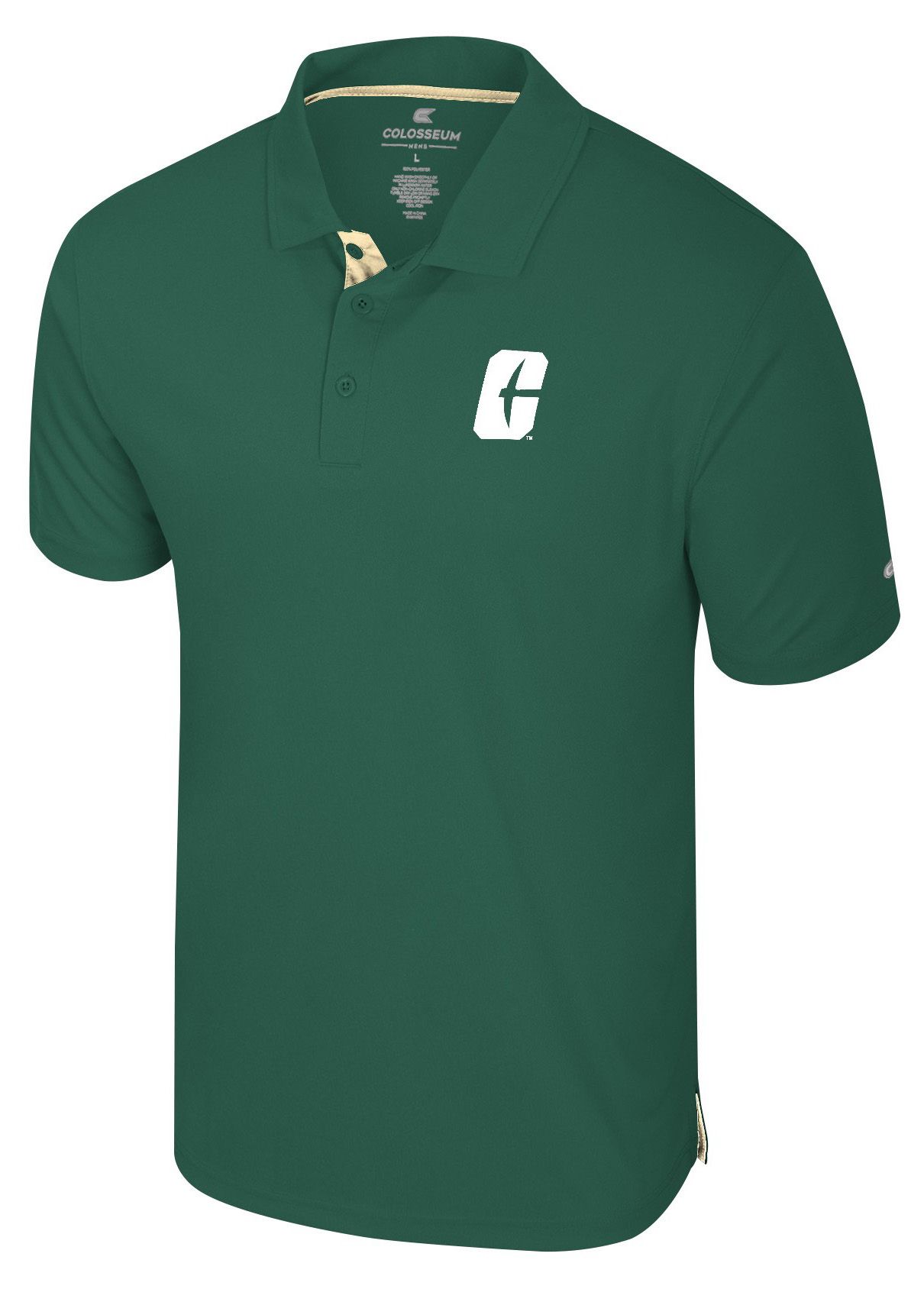 Colosseum Men's Charlotte 49ers Green Polo