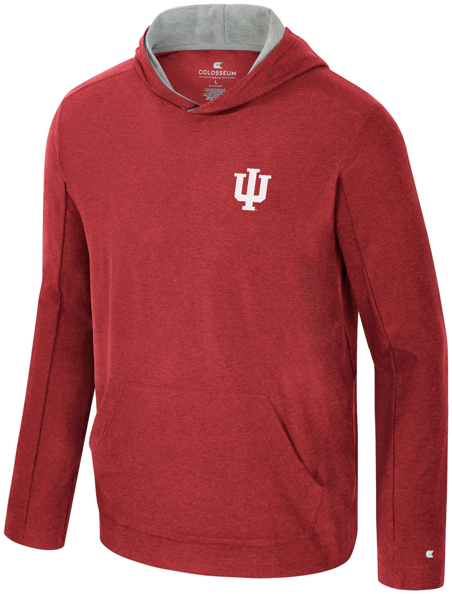 Colosseum Men's Indiana Hoosiers Cardinal Long Sleeve Hoodie T-Shirt