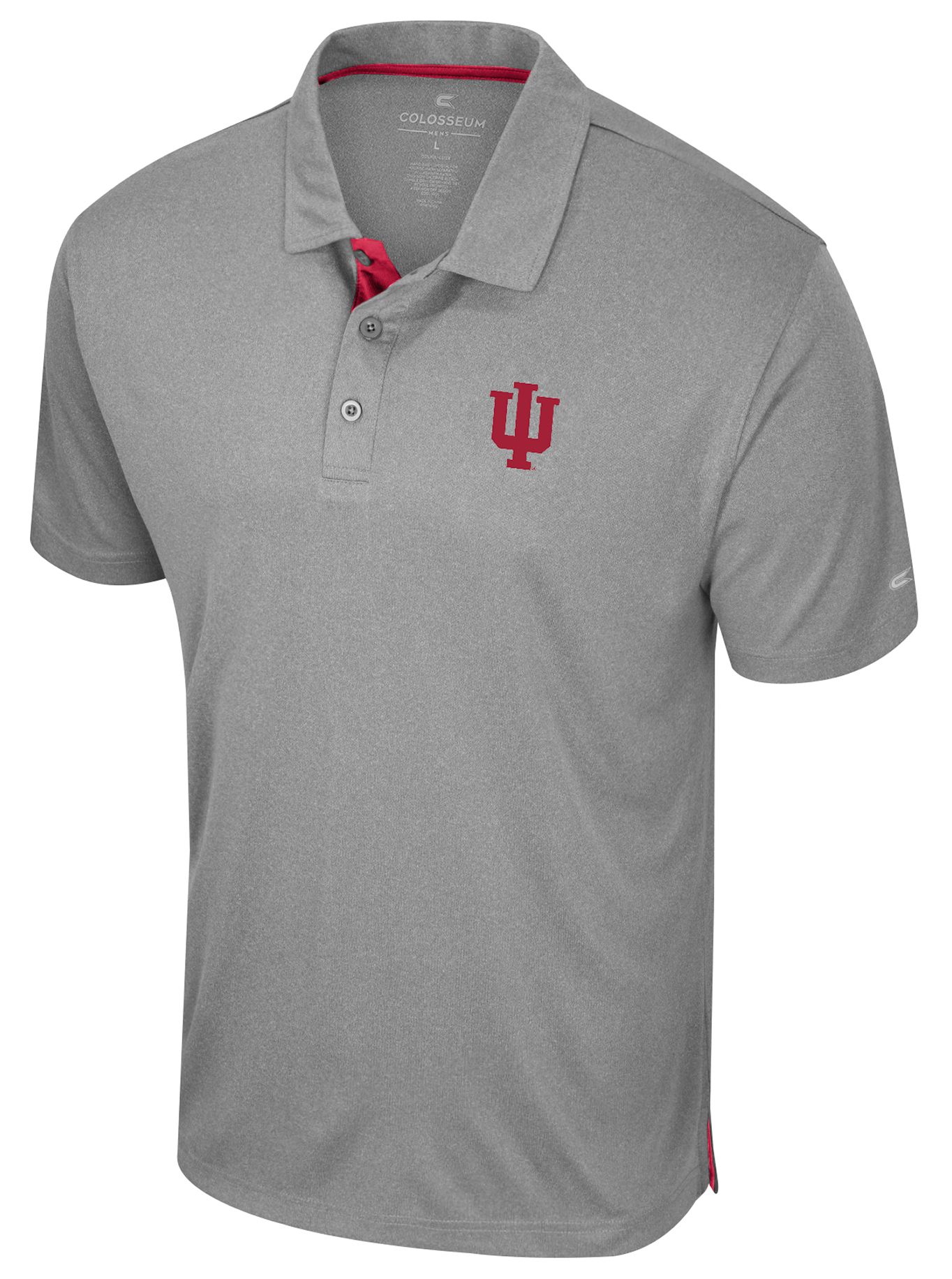 Colosseum Men's Indiana Hoosiers Heather Grey Polo