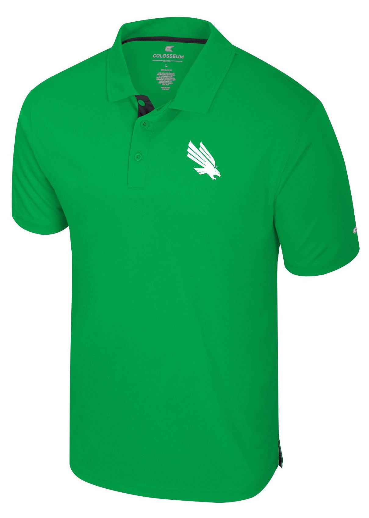 Colosseum Men's North Texas Mean Green Kelly Green Polo