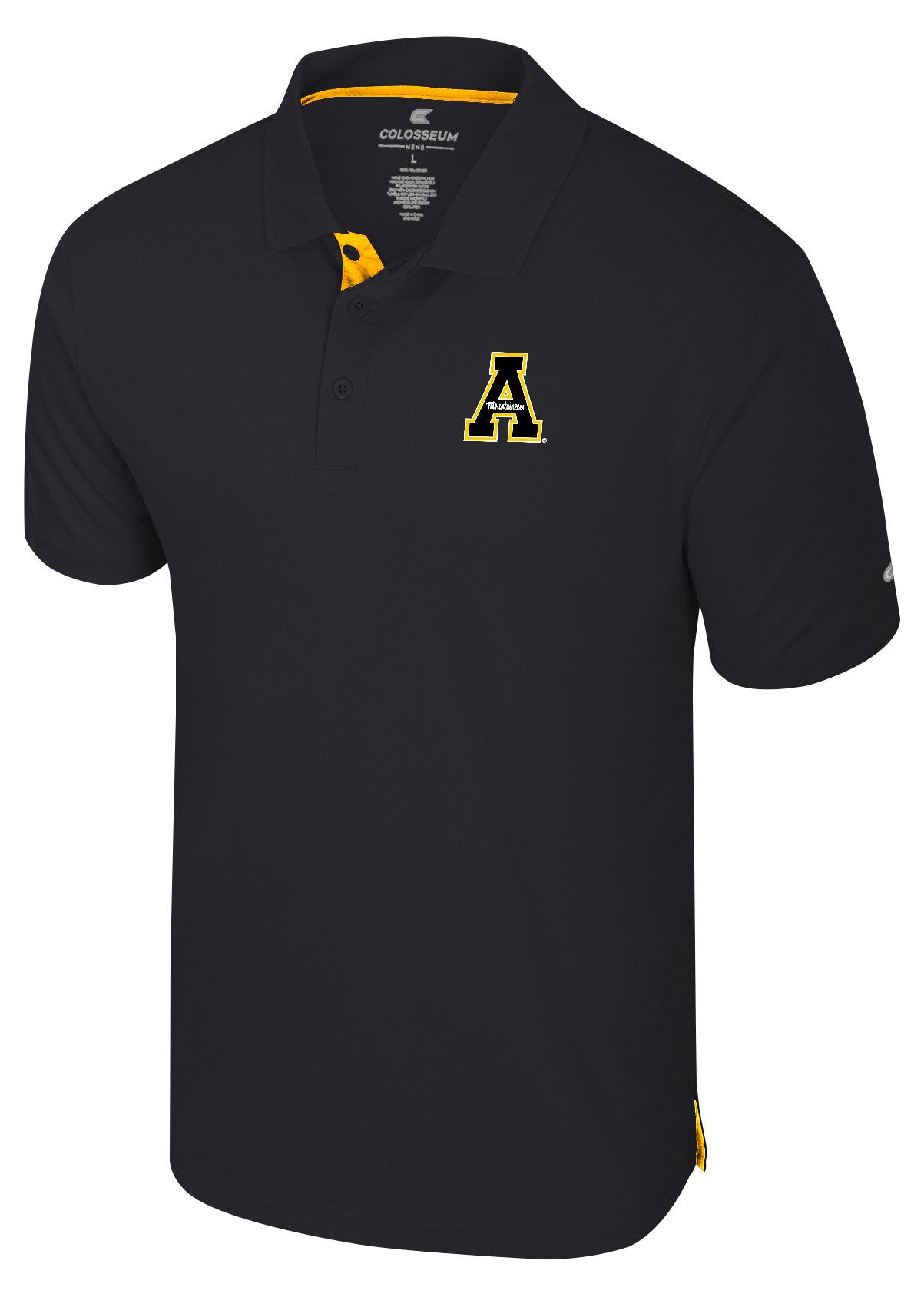 Colosseum Men's Appalachian State Mountaineers Black Polo