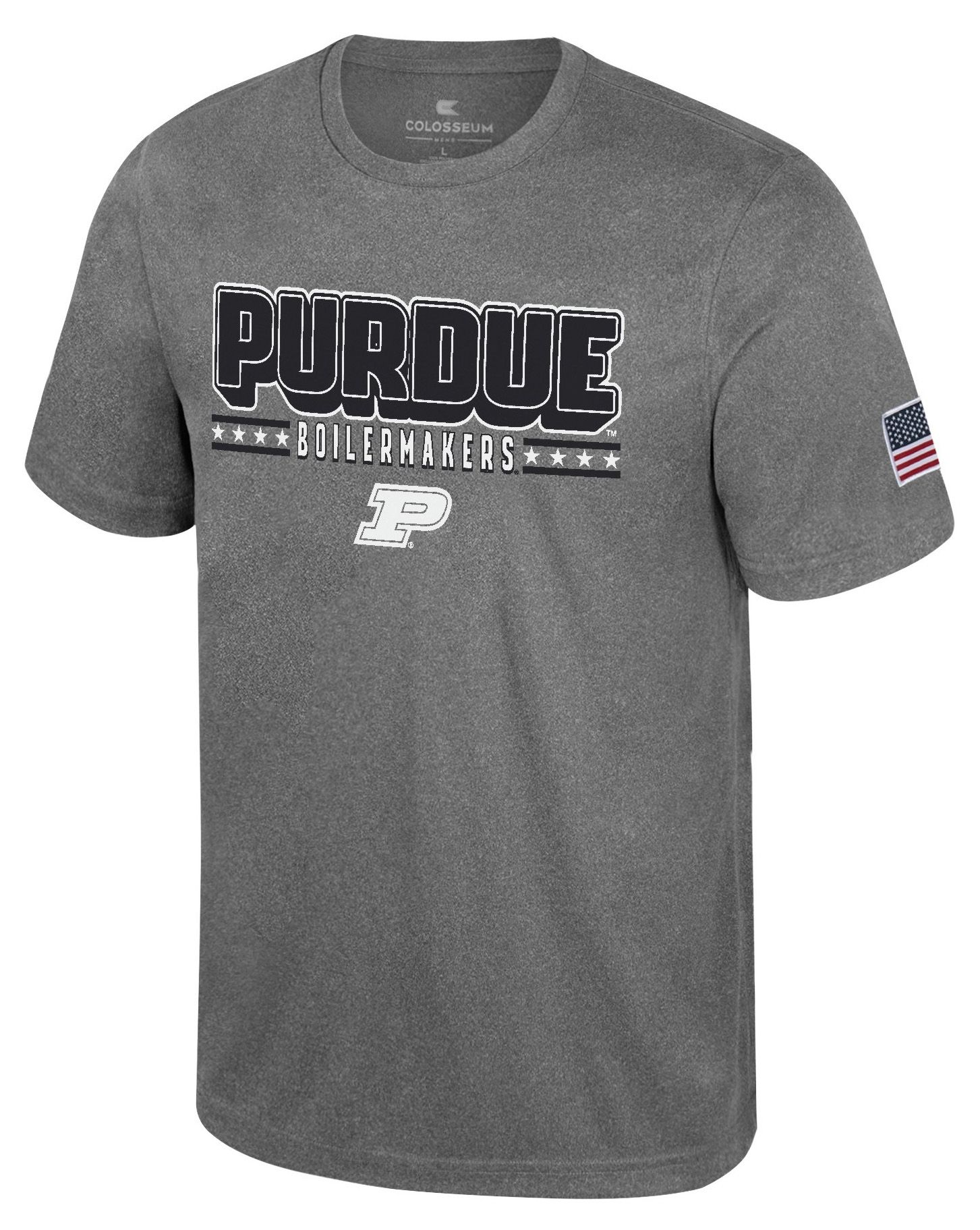 Colosseum Men's Purdue Boilermakers Heather Charcoal Blade T-Shirt