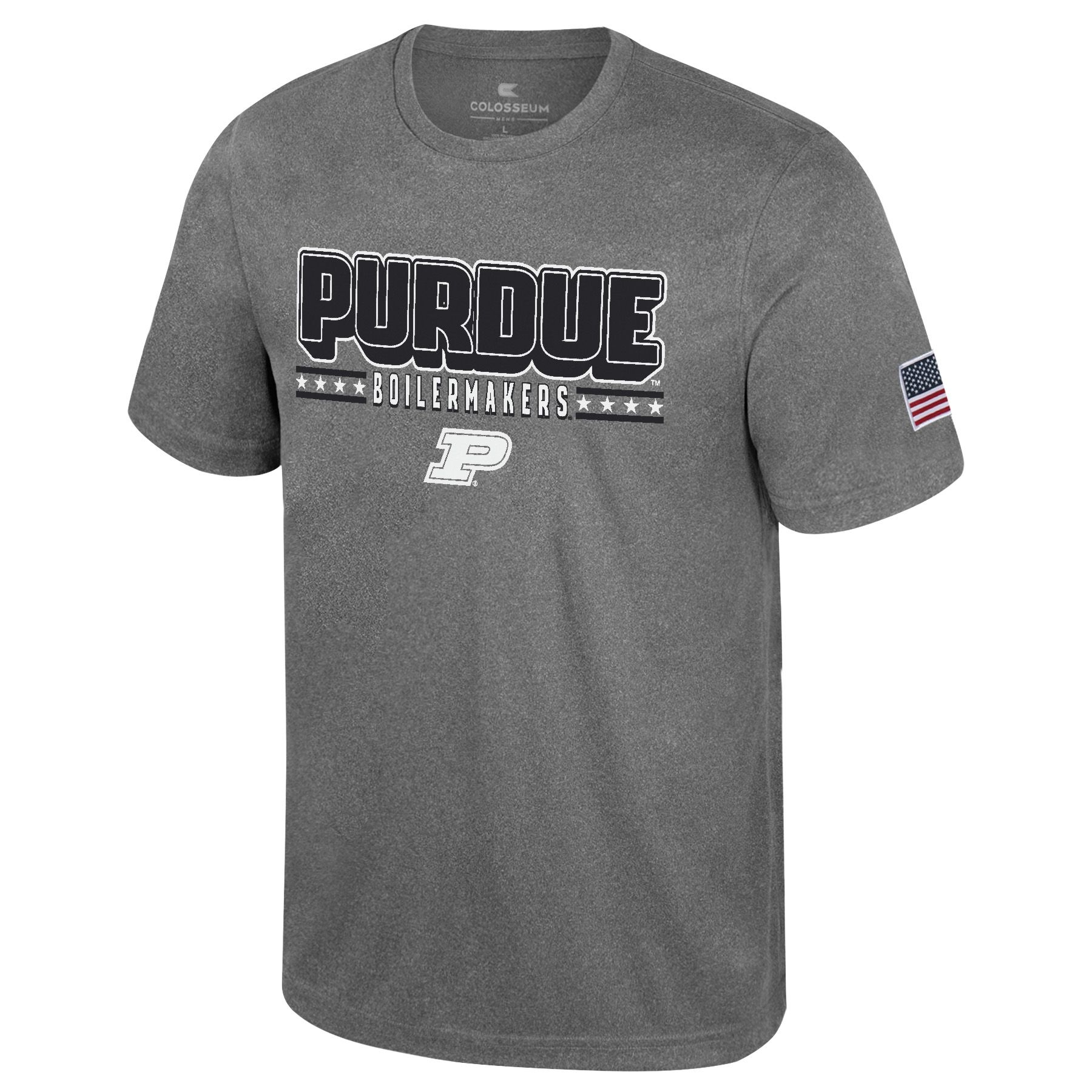 Colosseum Men's Purdue Boilermakers Grey Herald T-Shirt
