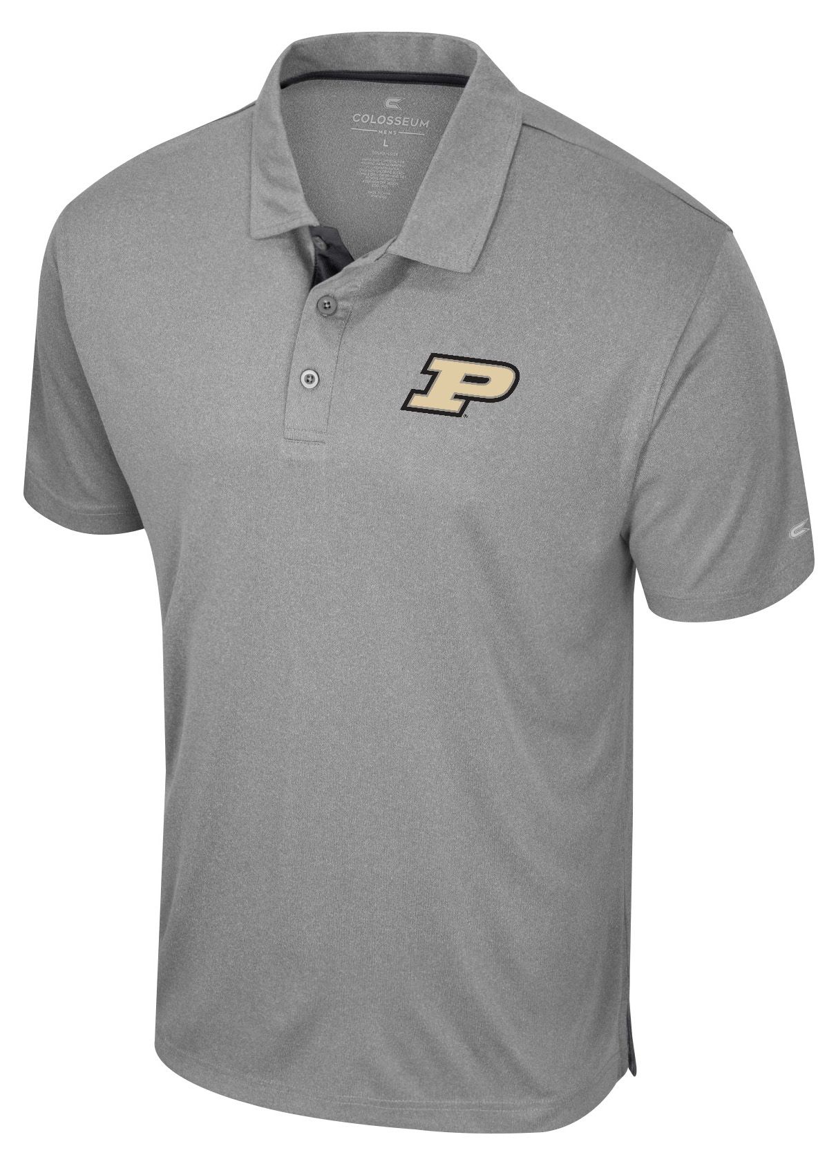 Colosseum Men's Purdue Boilermakers Heather Grey Polo