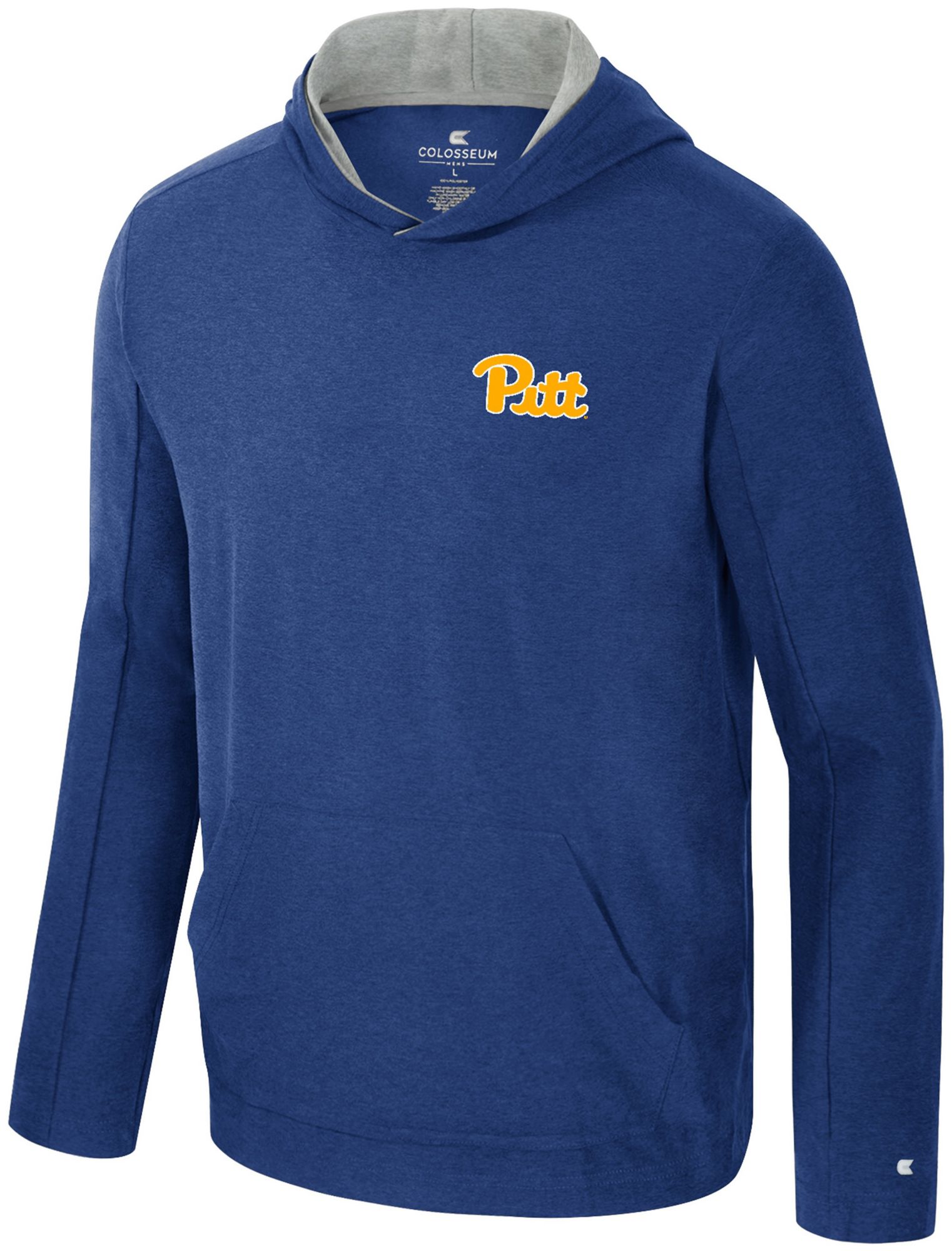 Colosseum Men's Pitt Panthers Royal Long Sleeve Hoodie T-Shirt