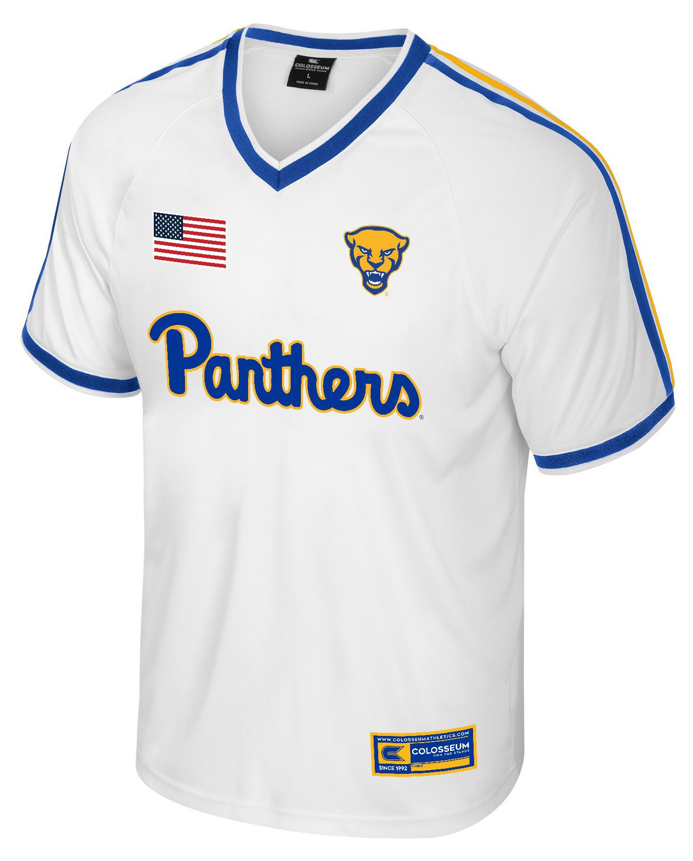 Colosseum Men's Pitt Panthers White Soccer Jersey