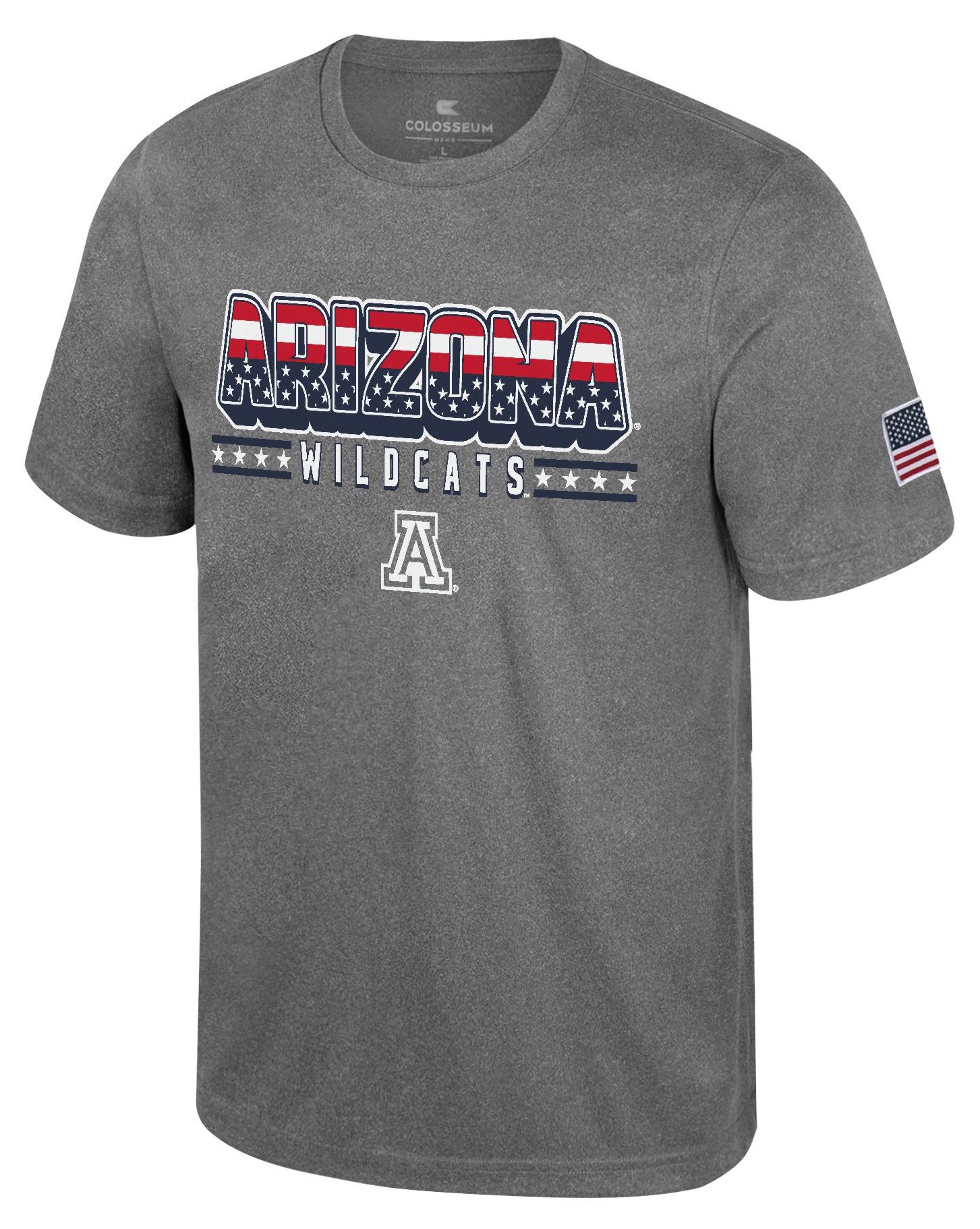 Colosseum Men's Arizona Wildcats Heather Charcoal Blade T-Shirt