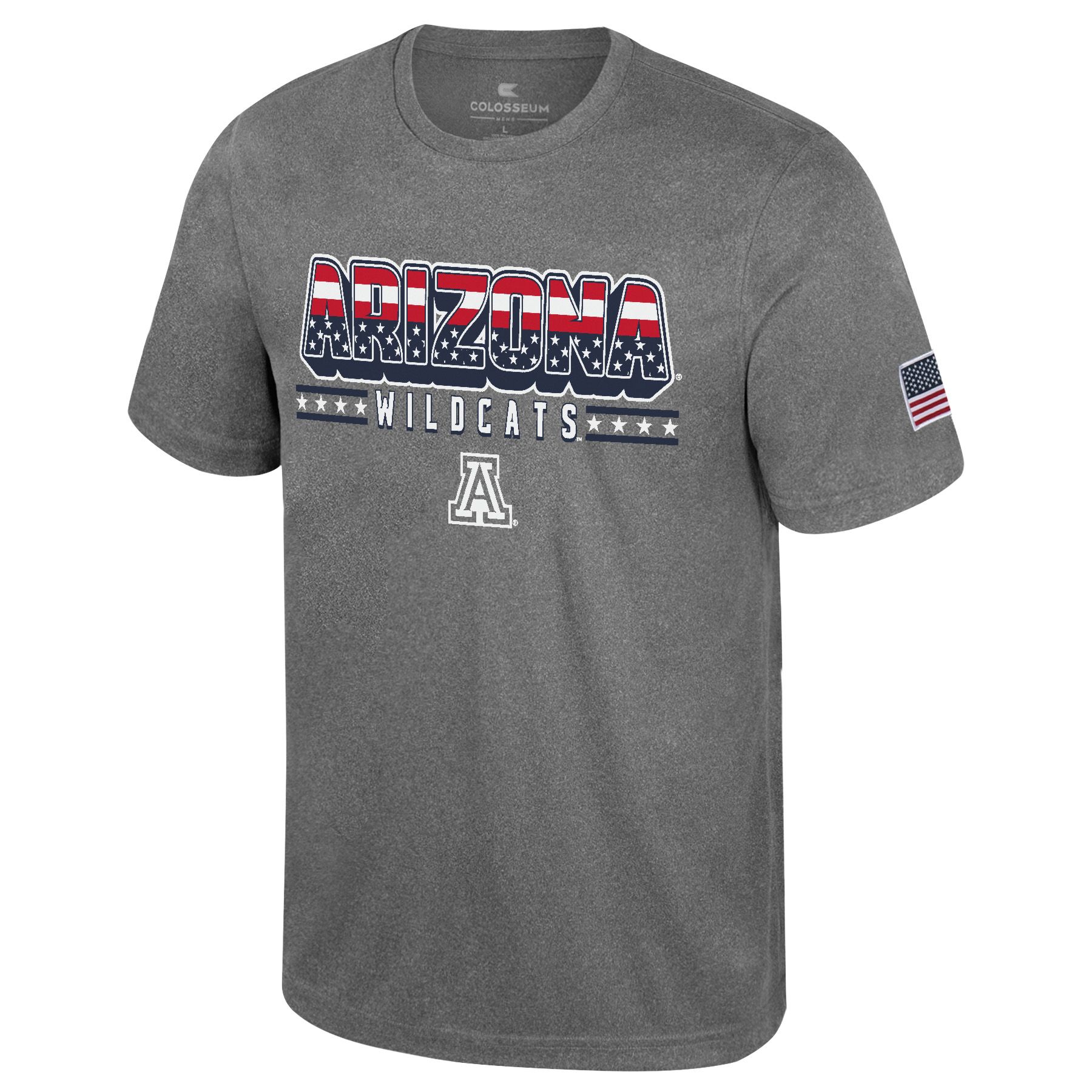 Colosseum Men's Arizona Wildcats Grey Herald T-Shirt