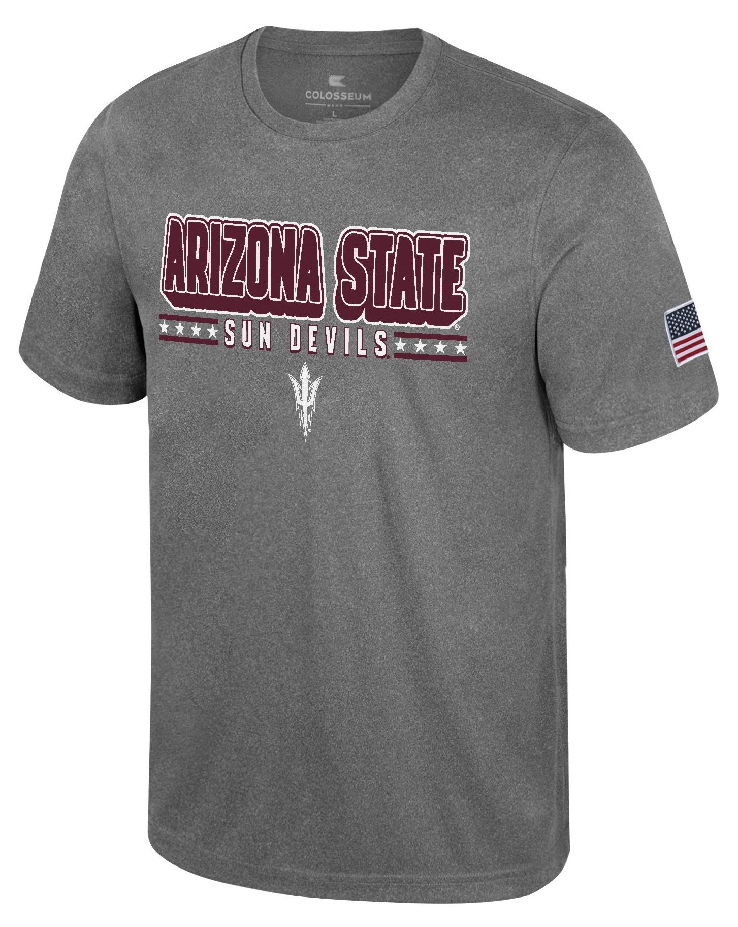 Colosseum Men's Arizona State Sun Devils Heather Charcoal Blade T-Shirt