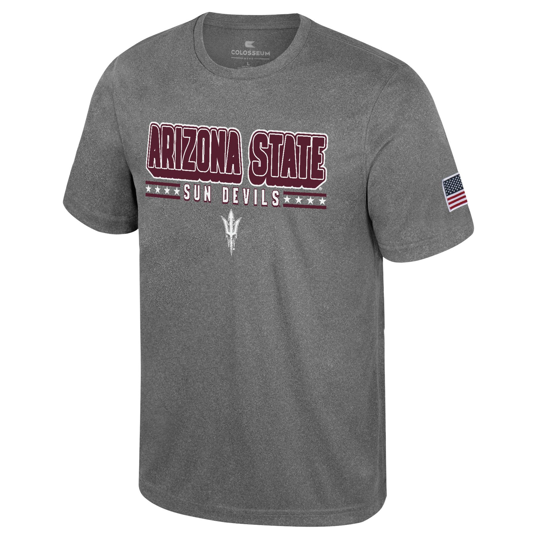 Colosseum Men's Arizona State Sun Devils Grey Herald T-Shirt