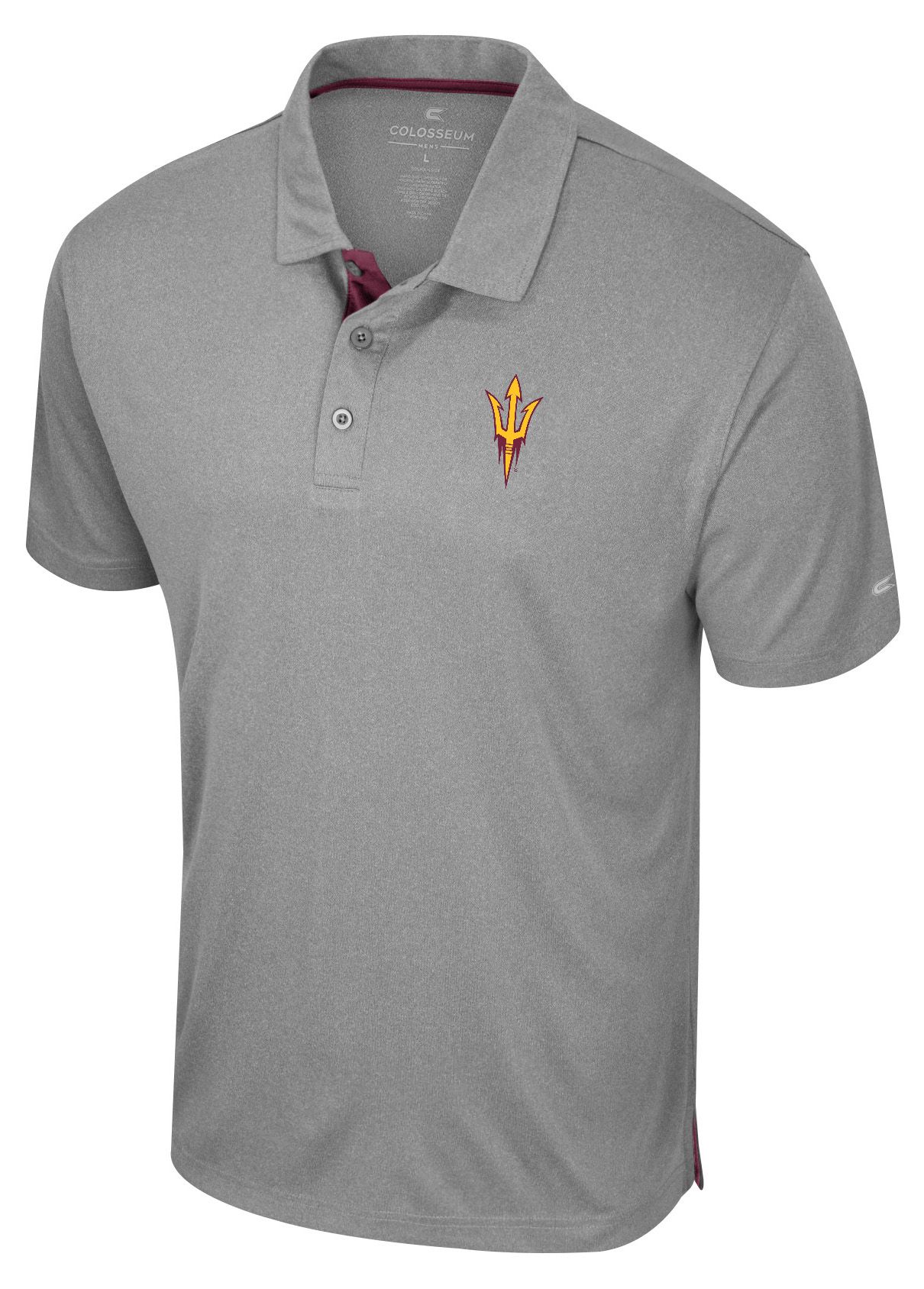 Colosseum Men's Arizona State Sun Devils Heather Grey Polo