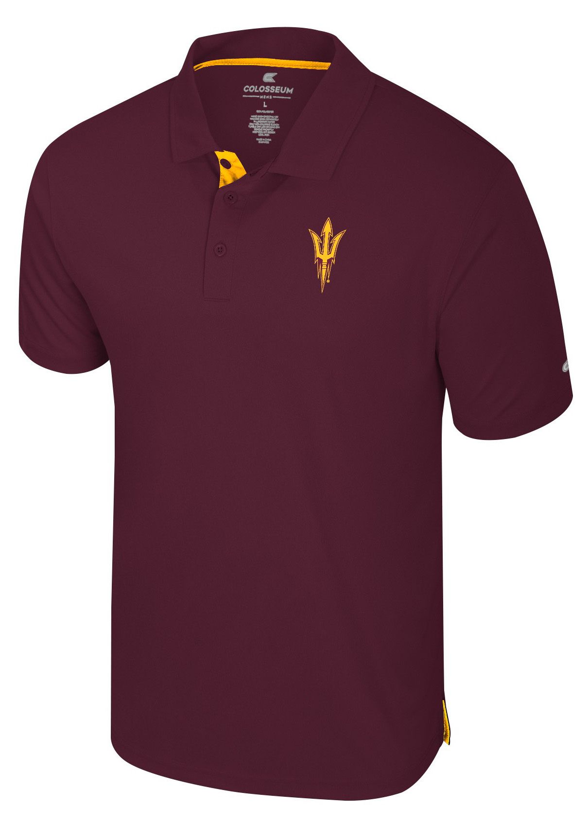 Colosseum Men's Arizona State Sun Devils Maroon Polo
