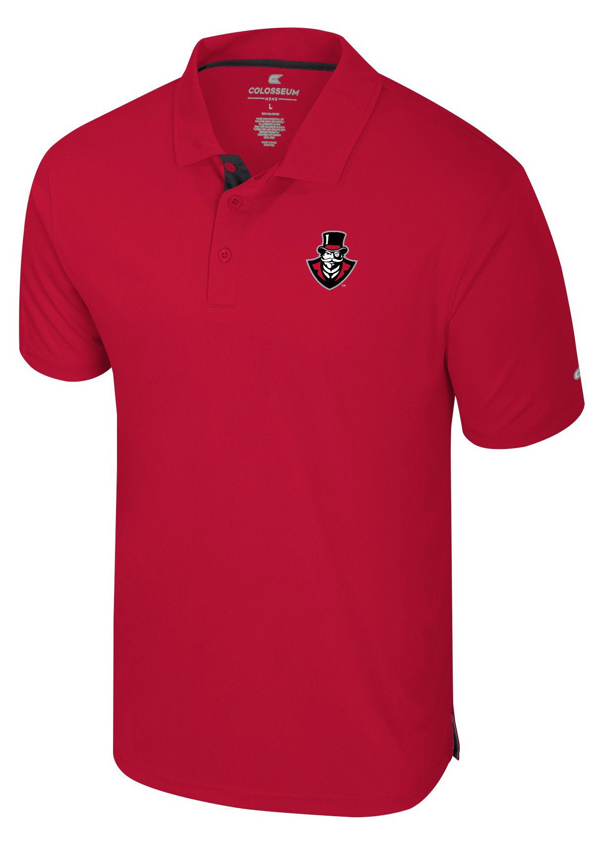 Colosseum Men's Austin Peay Governors Red Polo