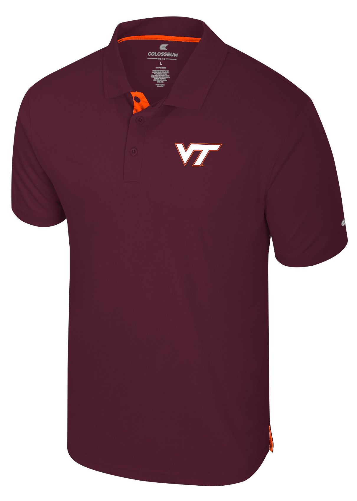 Colosseum Men's Virginia Tech Hokies Maroon Polo