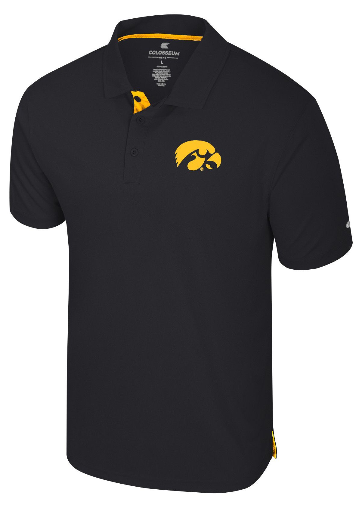Colosseum Men's Iowa Hawkeyes Black Polo