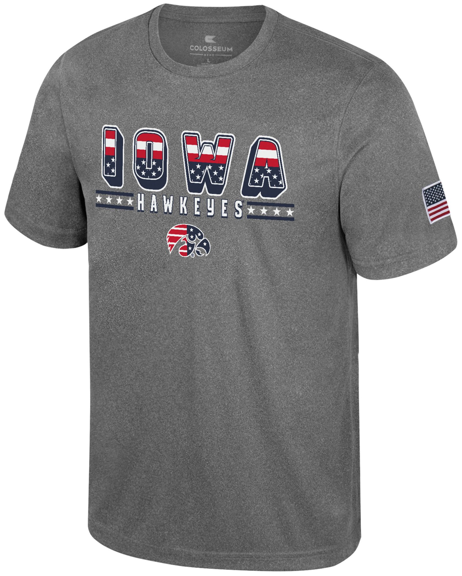 Colosseum Men's Iowa Hawkeyes Heather Charcoal Blade T-Shirt