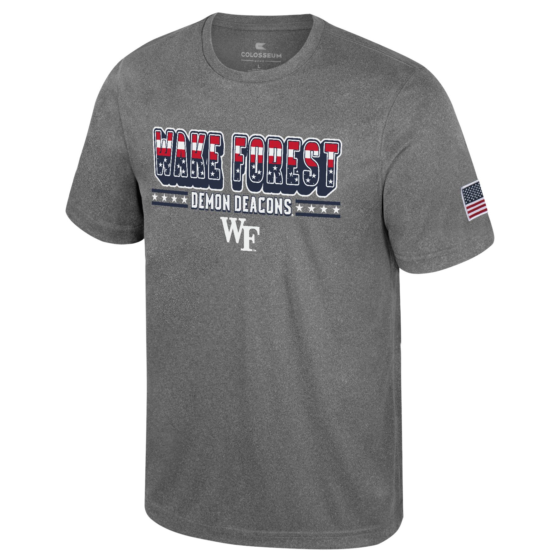 Colosseum Men's Wake Forest Demon Deacons Heather Charcoal Blade T-Shirt