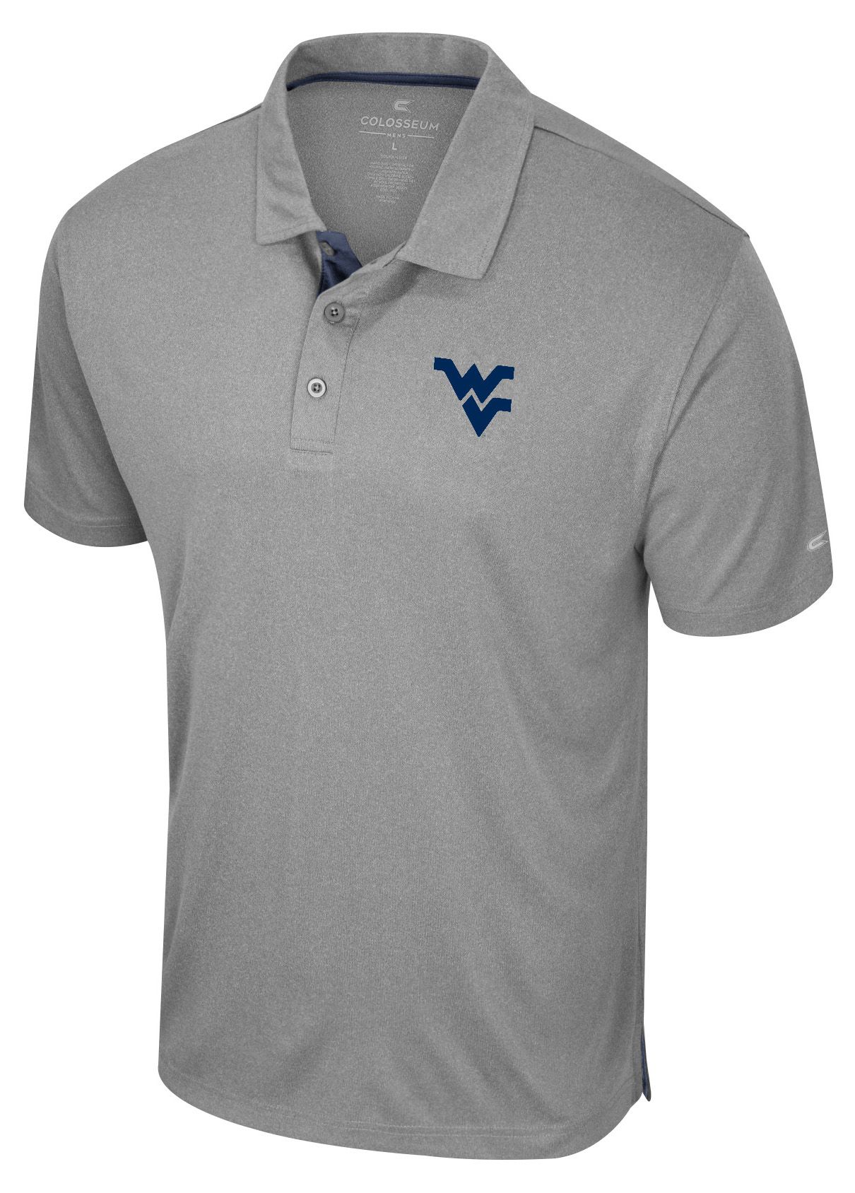 Colosseum Men's West Virginia Mountaineers Heather Grey Polo