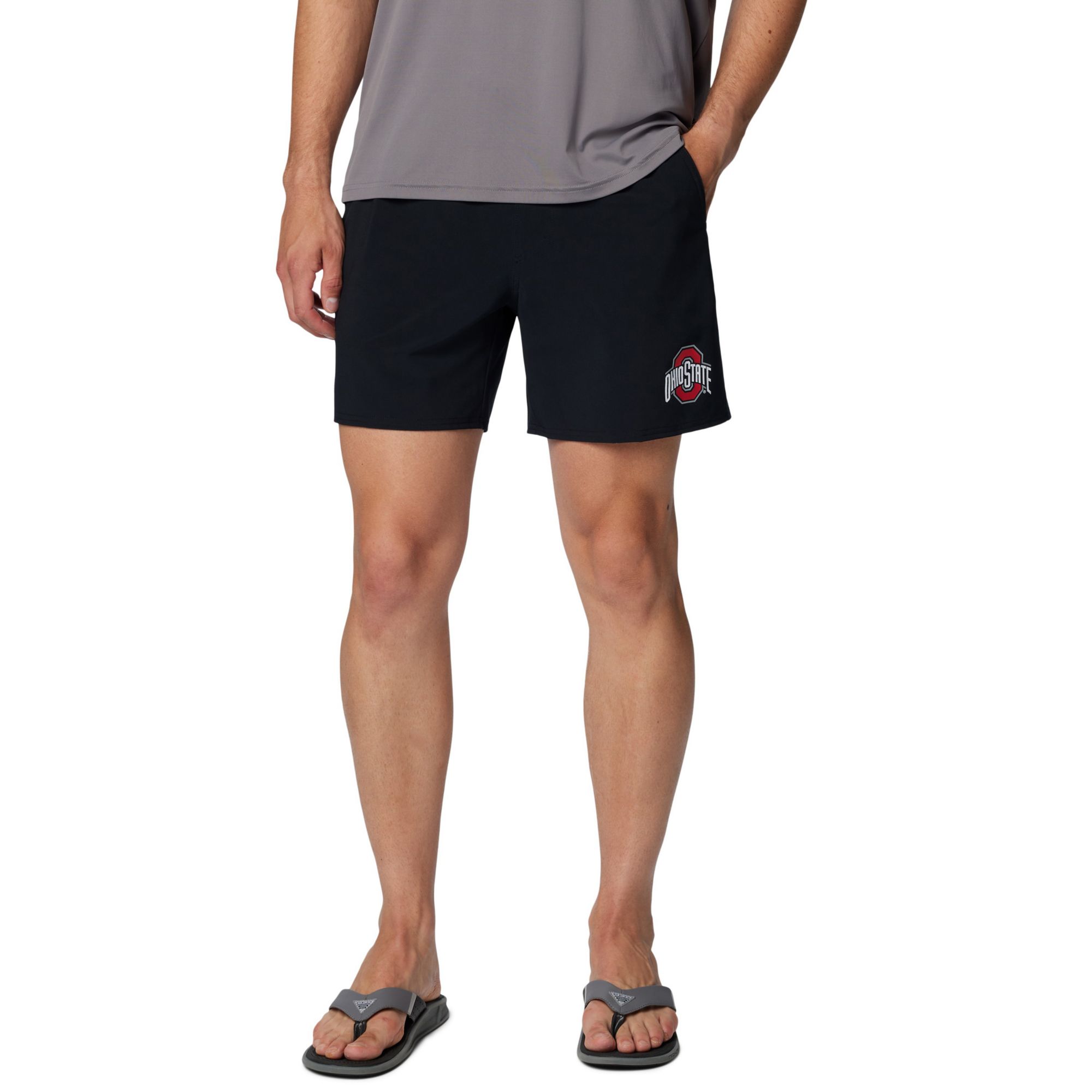 Columbia Men's Ohio State Buckeyes Black Terminal Roamer Shorts