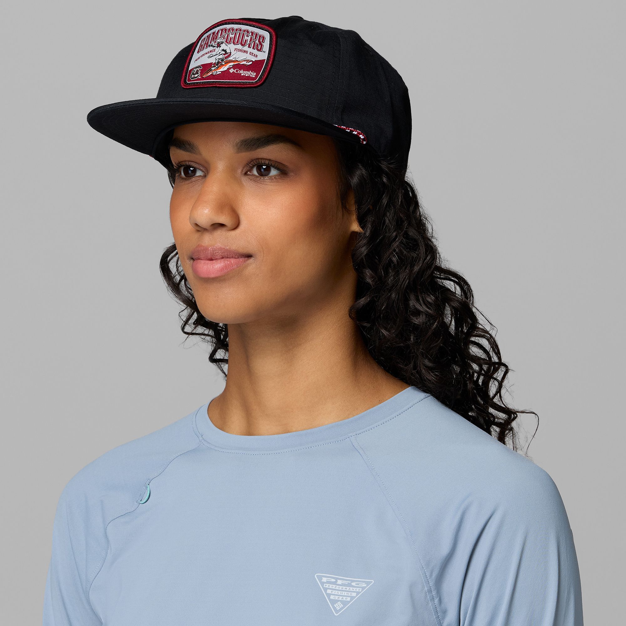 Columbia Adult South Carolina Gamecocks Black Rope Snapback Adjustable Hat