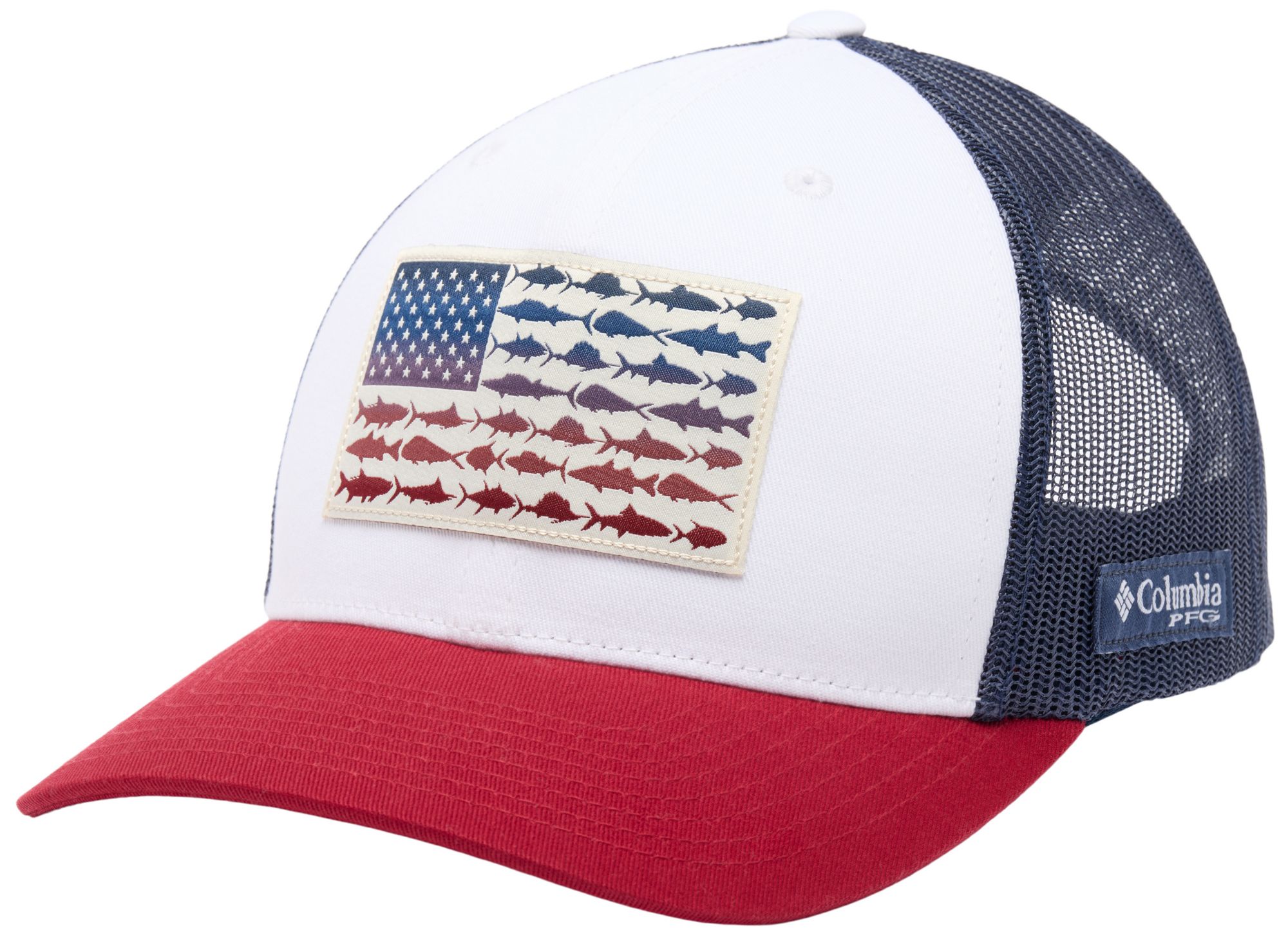 Columbia Men's PFG Mesh Snapback Fish Flag Hat