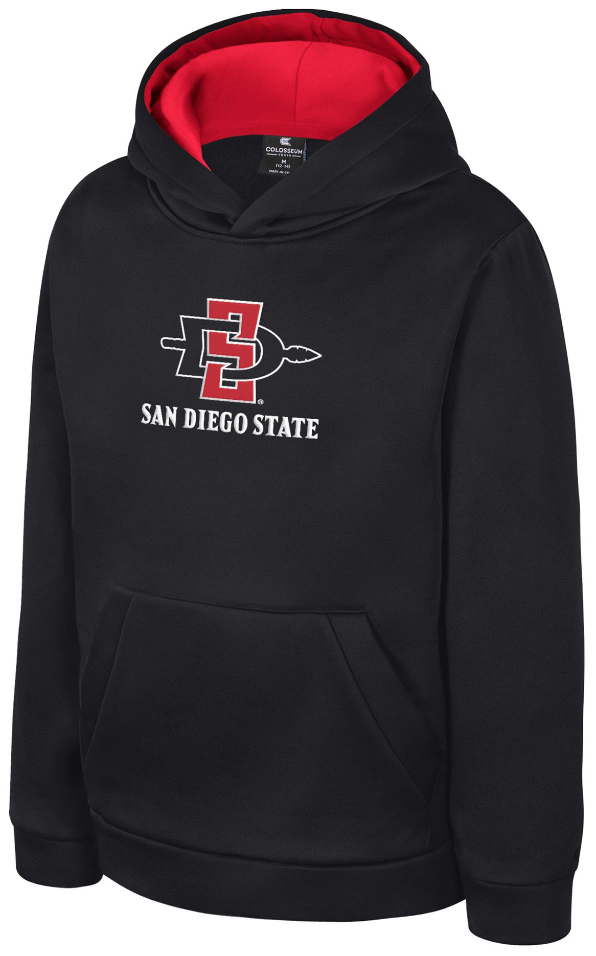 Colosseum Boys' San Diego State Aztecs Black Pullover Hoodie