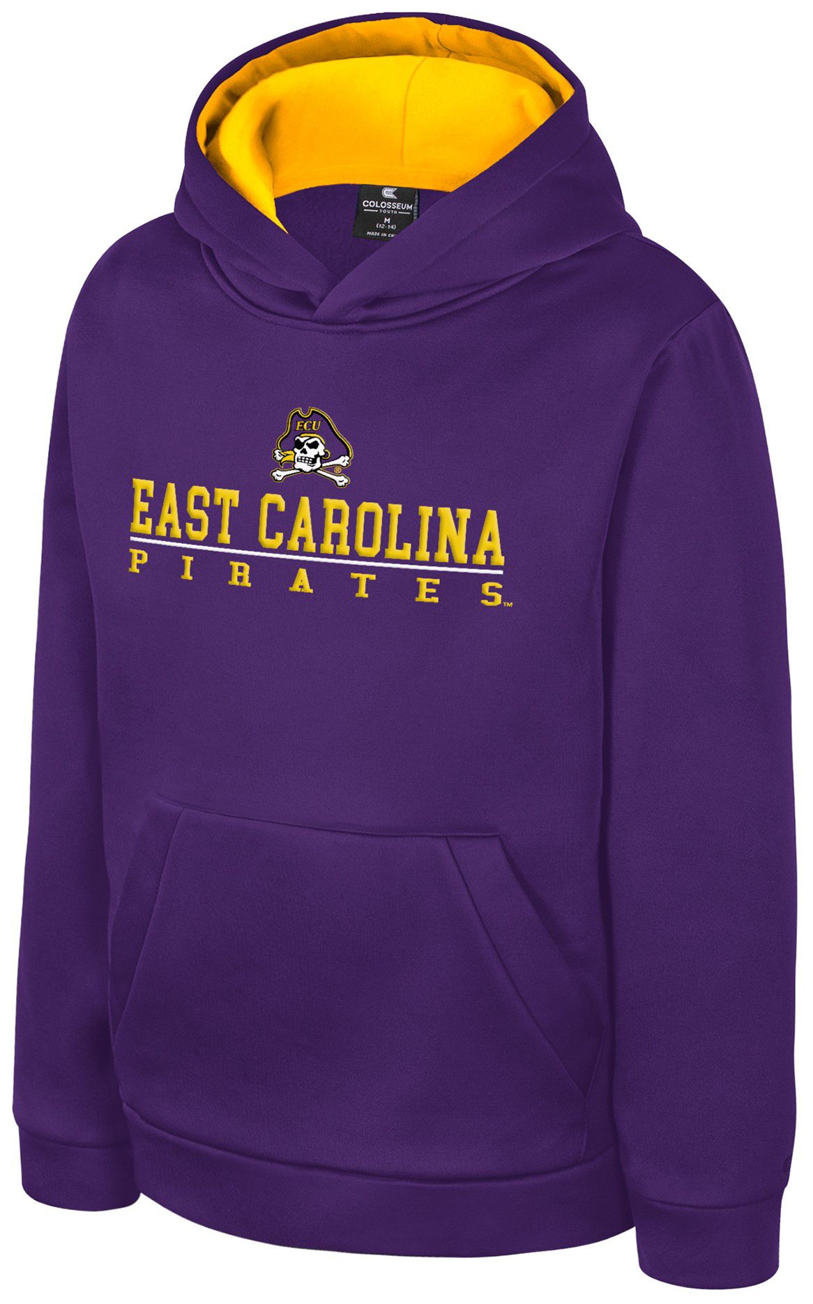 Colosseum Boys' East Carolina Pirates Purple Pullover Hoodie