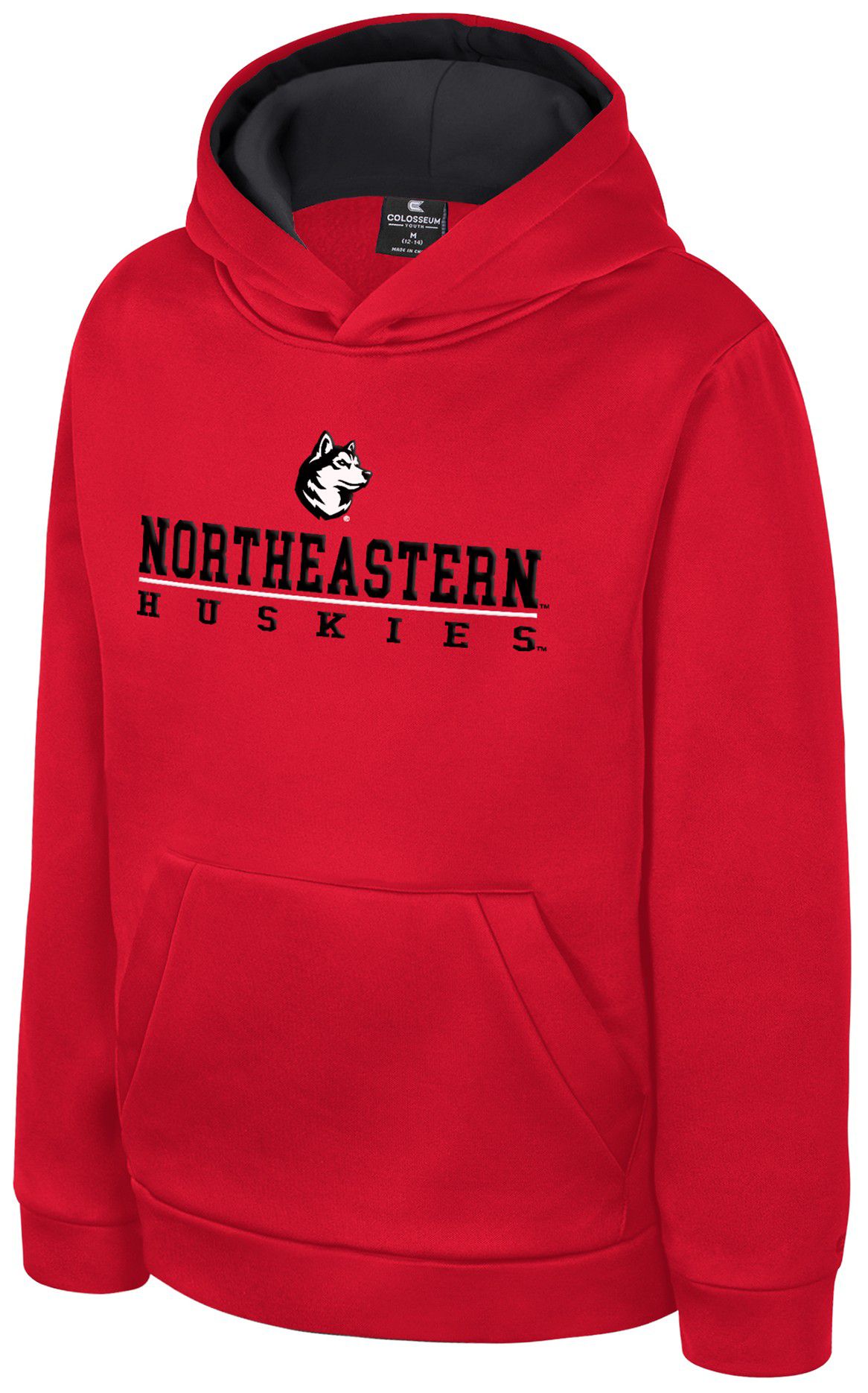 Colosseum Boys' Northeastern Huskies Red Pullover Hoodie