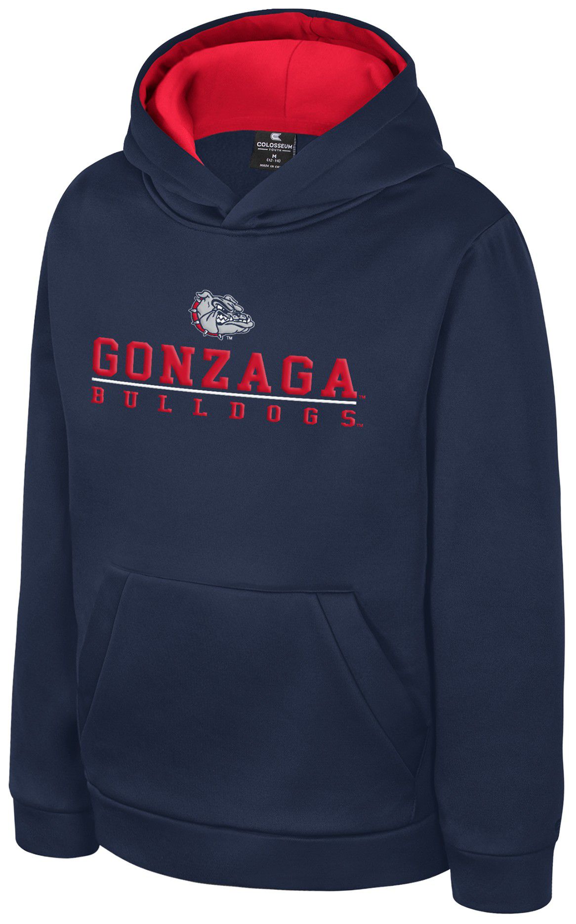 Colosseum Boys' Gonzaga Bulldogs Navy Pullover Hoodie