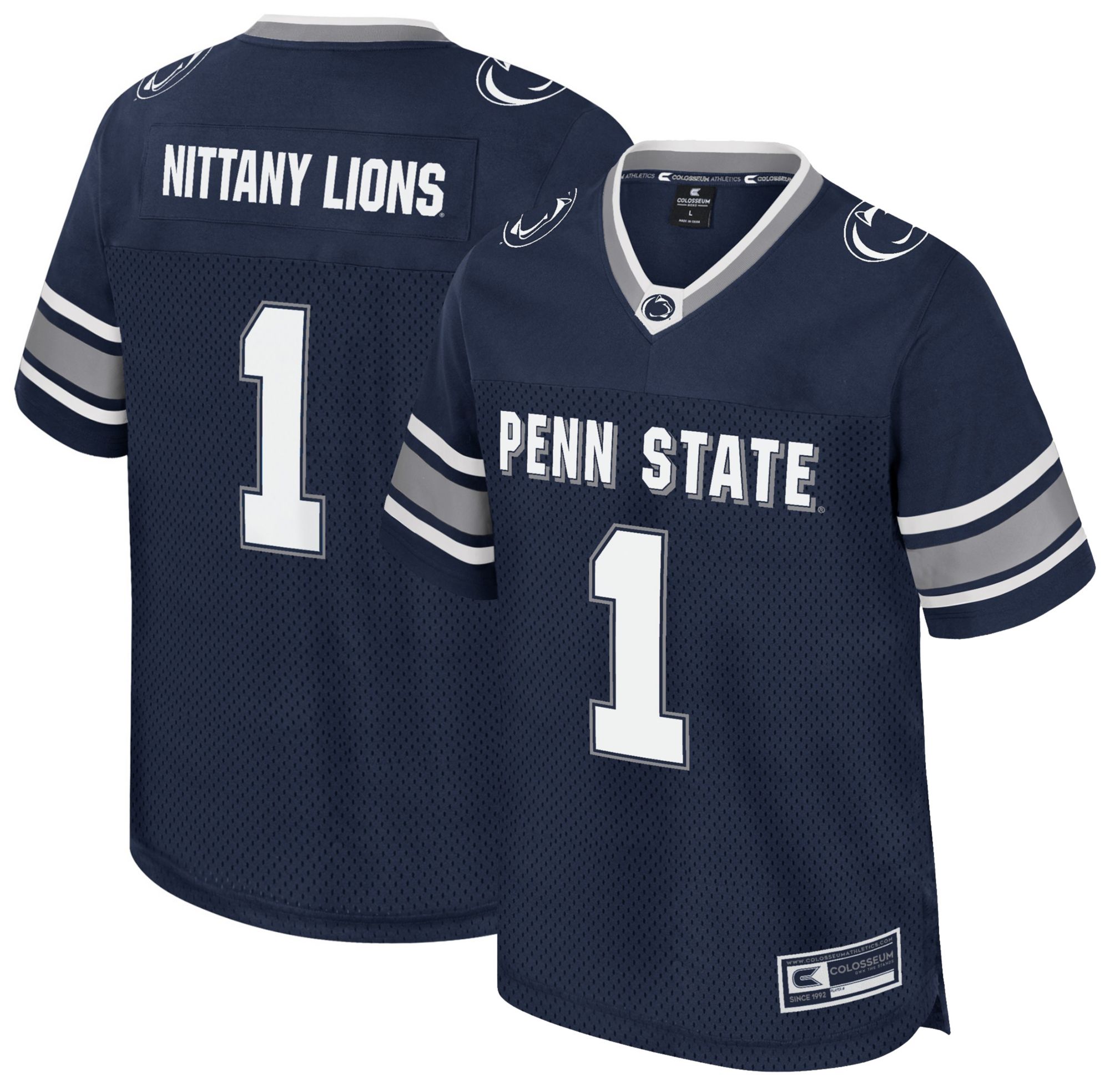 Colosseum Boys' Penn State Nittany Lions Navy All Day Football Jersey