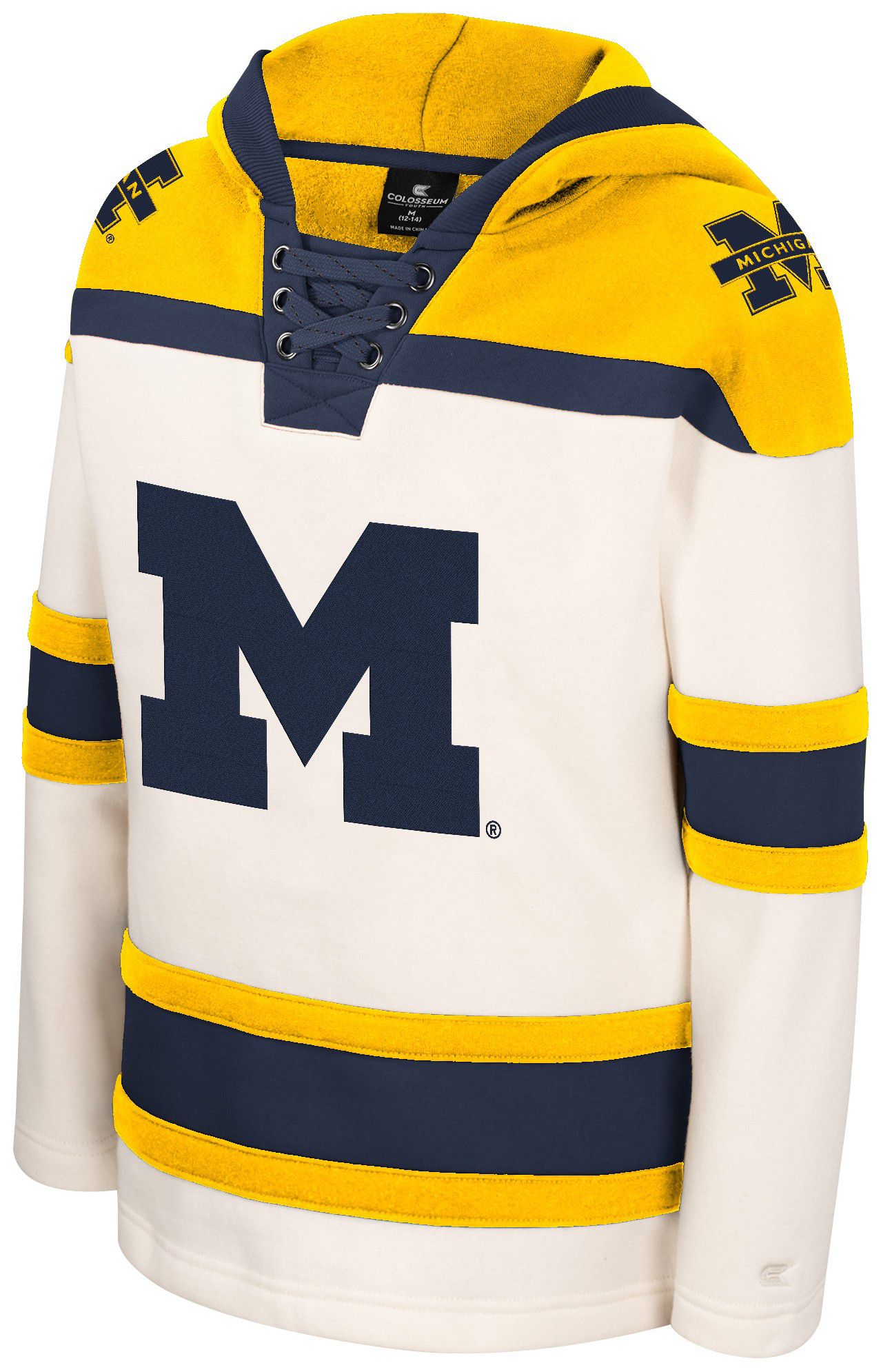 Colosseum Boys' Michigan Wolverines Hockey Hoodie