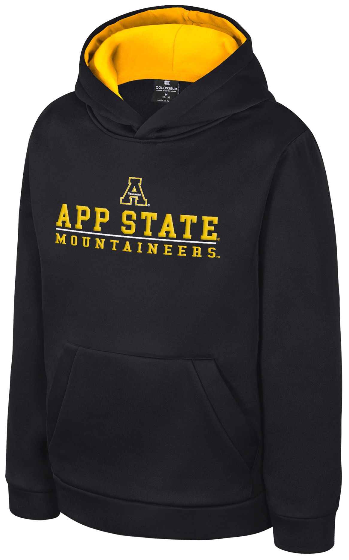 Colosseum Boys' Appalachian State Mountaineers Black Pullover Hoodie