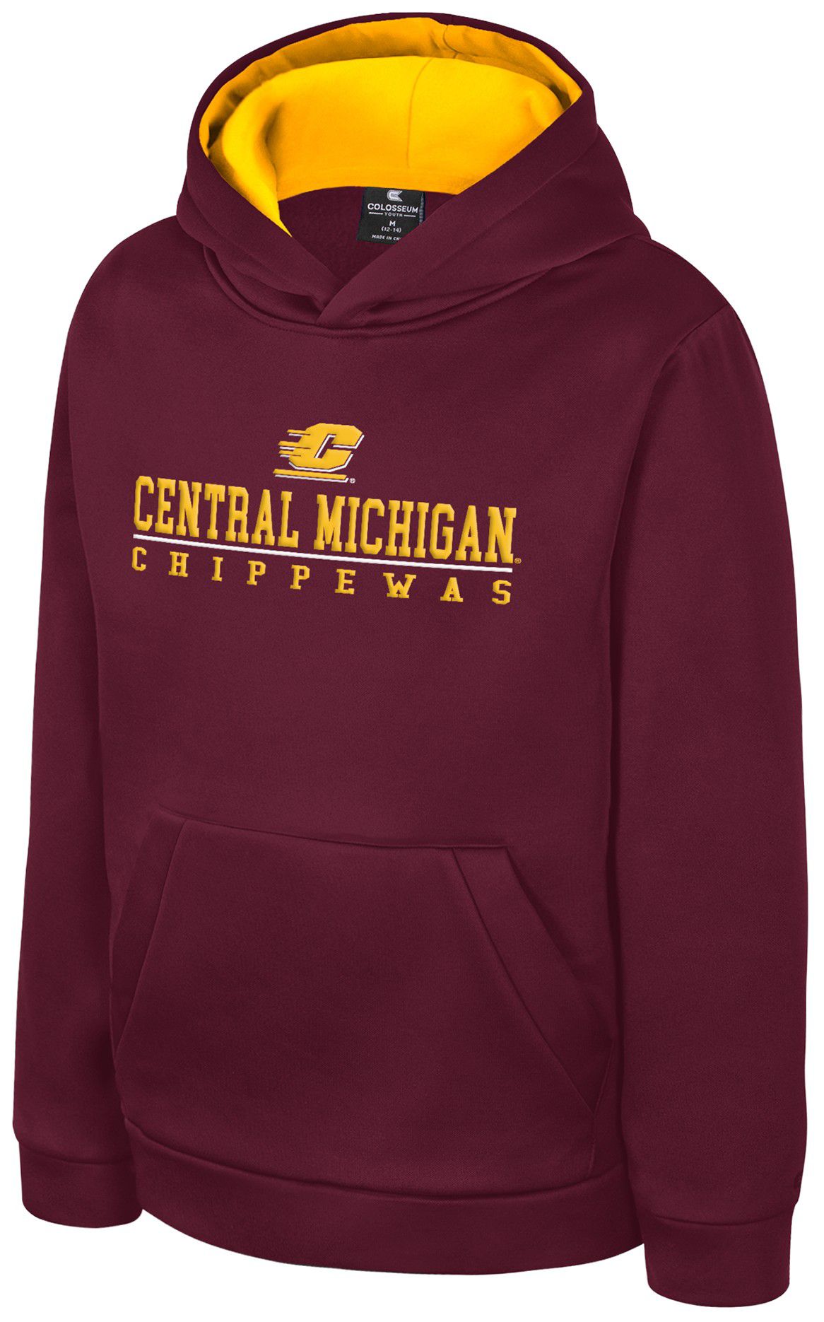 Colosseum Boys' Central Michigan Chippewas Maroon Pullover Hoodie